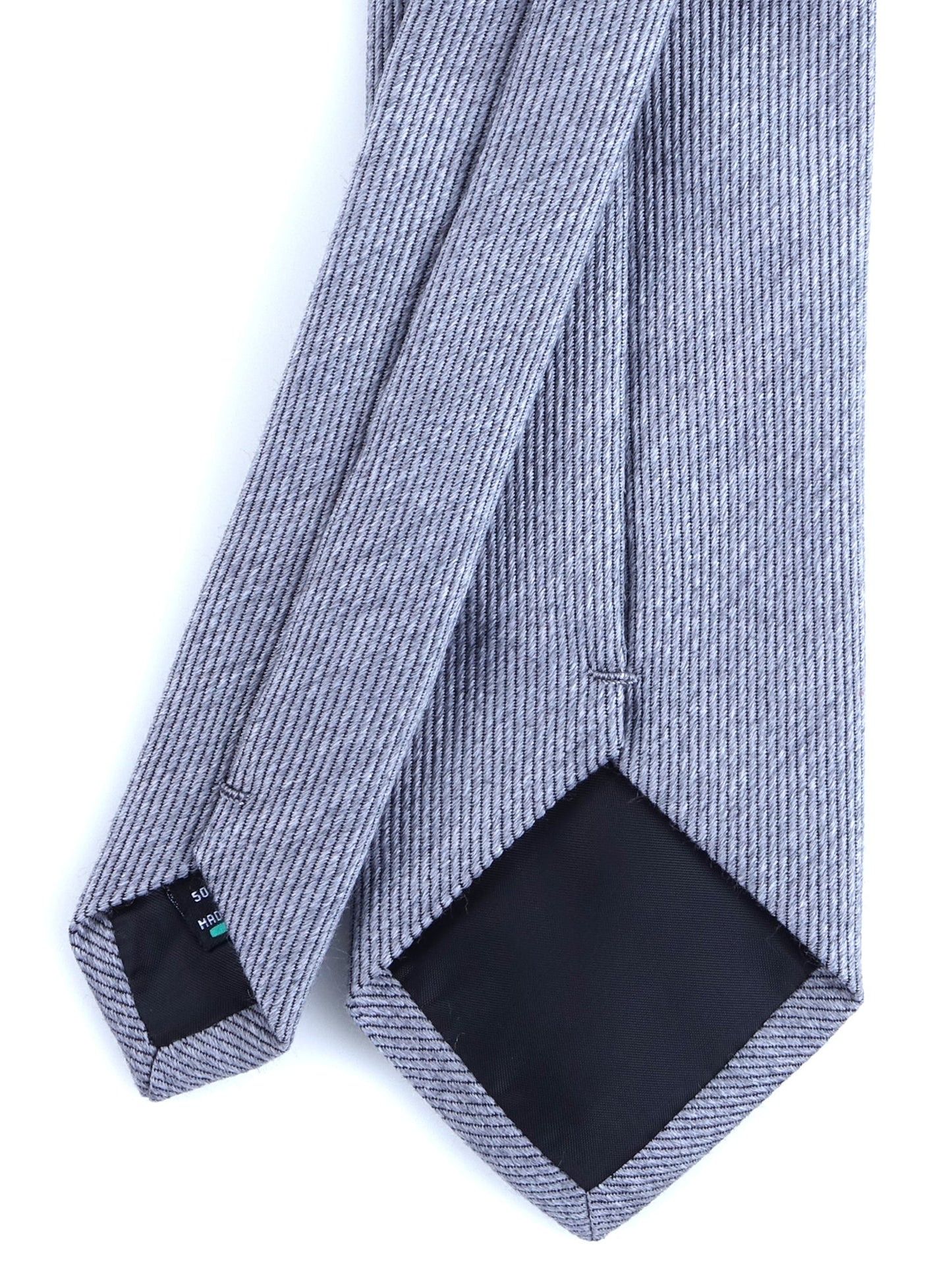 Grey 3-Fold TINA Tie in Wool/Silk