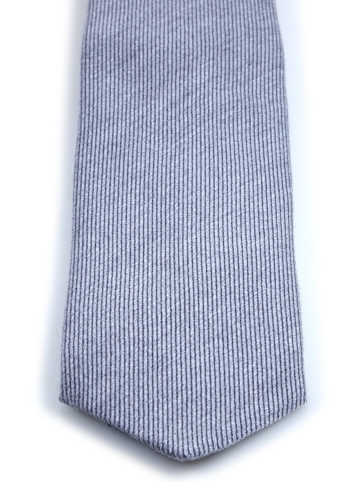 Grey 3-Fold TINA Tie in Wool/Silk