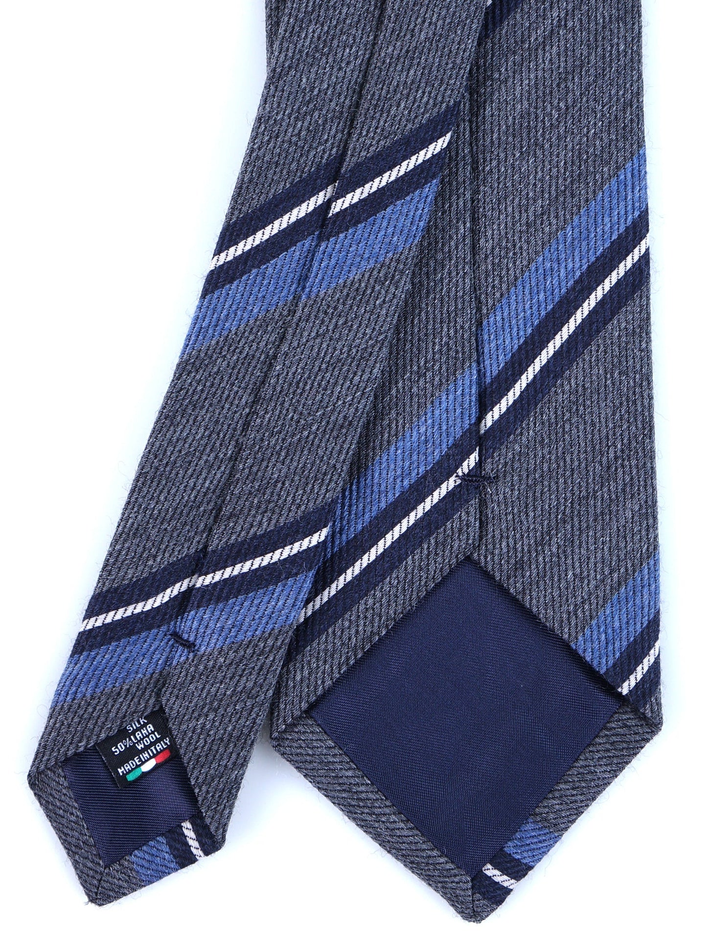 Gray 3 Fold Wool/Silk Tie ABIGAIL