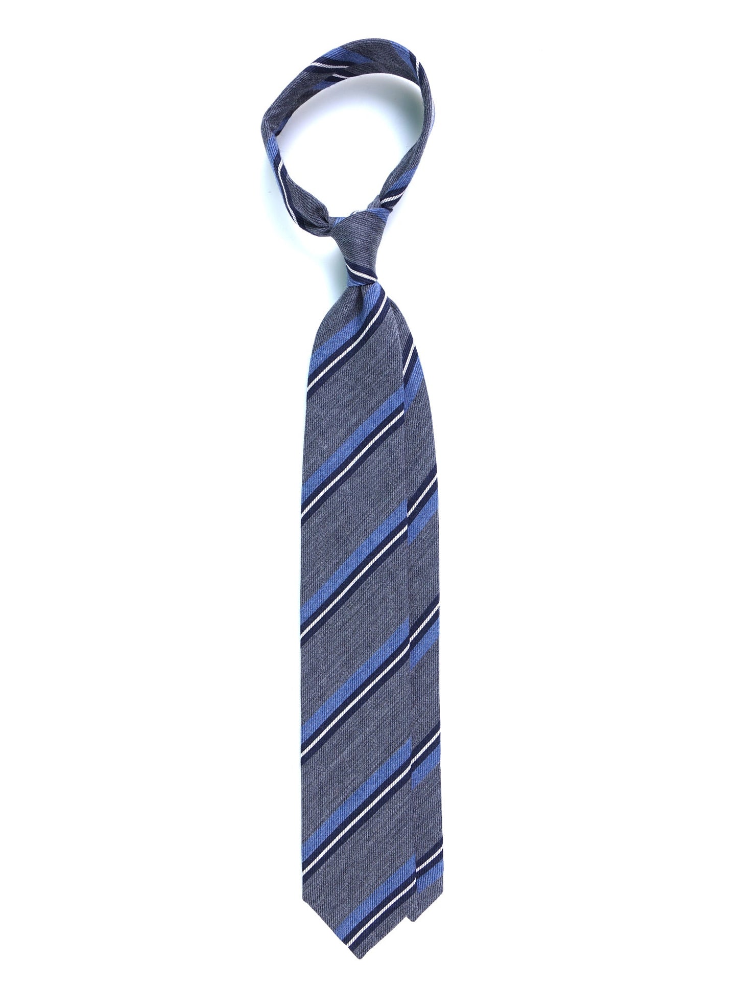 Gray 3 Fold Wool/Silk Tie ABIGAIL