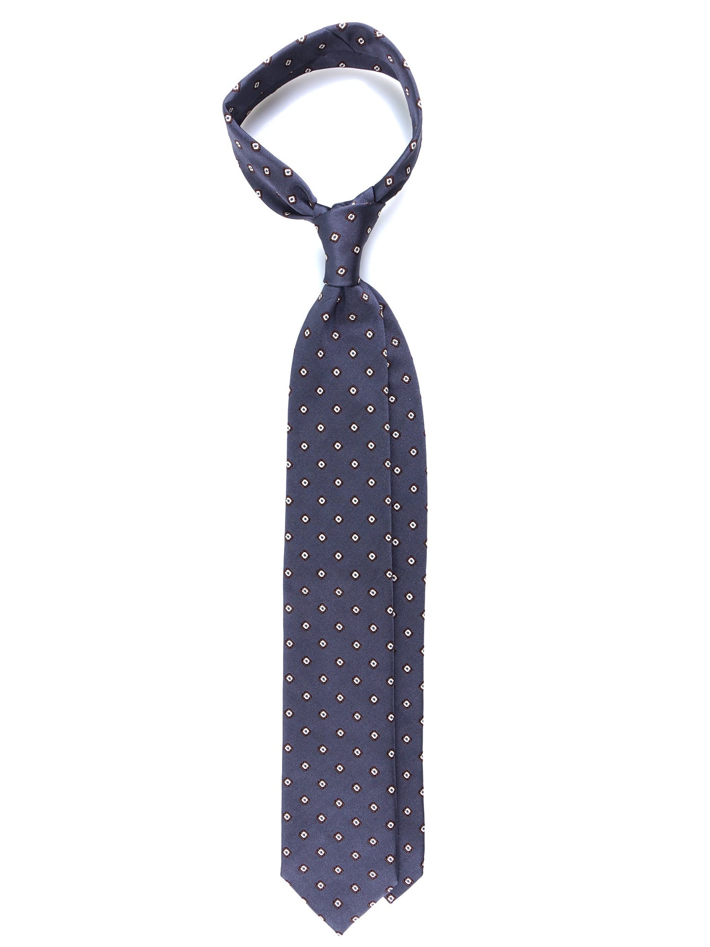 3 Fold Grey Silk/Cotton Tie GINGER