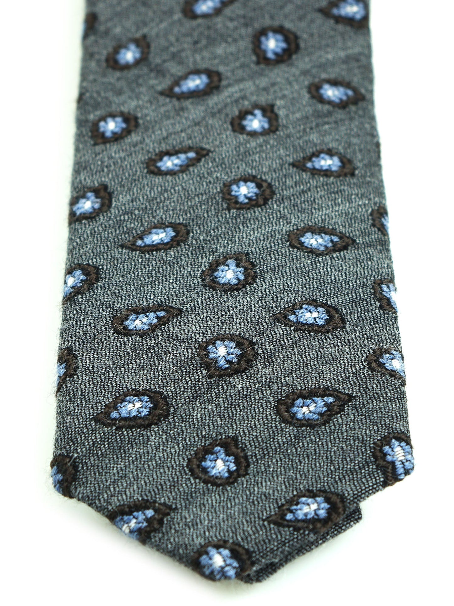 3 fold gray silk/cotton tie VARESE