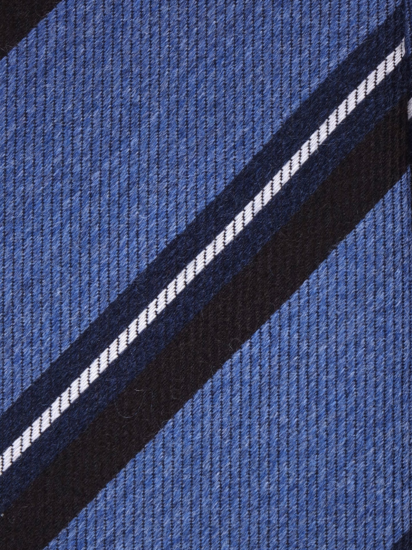 Jeans Color Tie with 3 Folds in Wool/Silk ABIGAIL