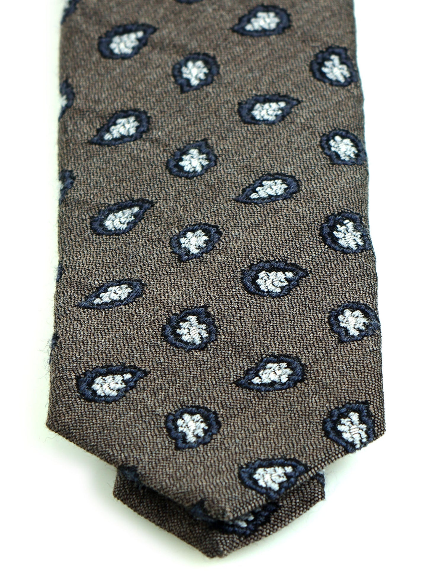 Brown 3 Fold Silk/Cotton Tie VARESE