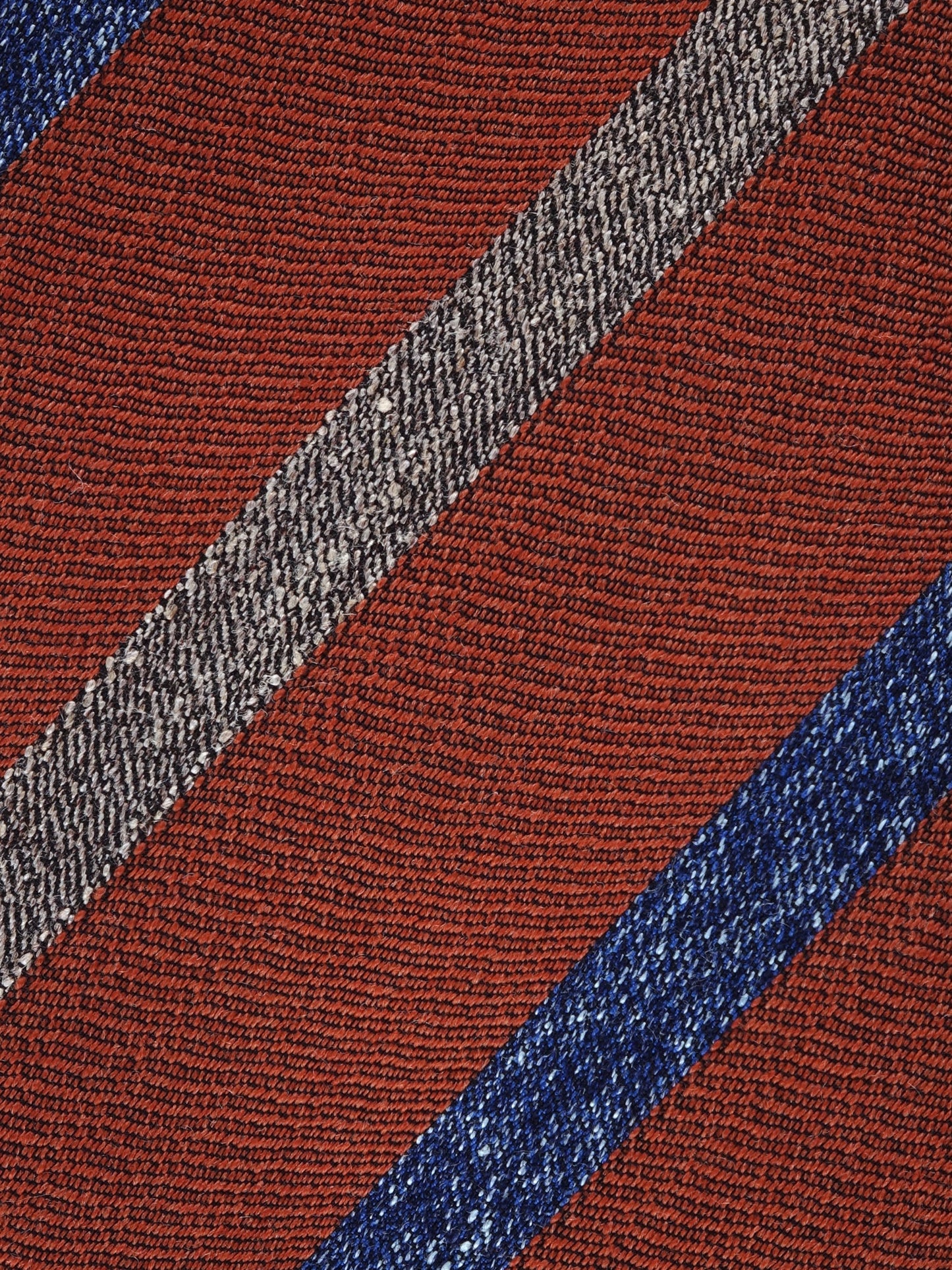Light Brown Tie with 3 Folds in Wool/Silk NABIR