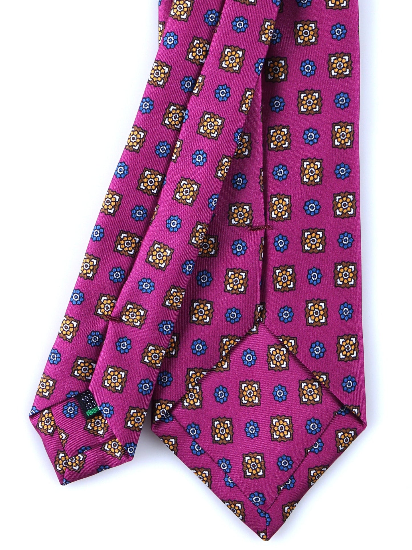 Lilac Tie with 3 Folds GAIA in Printed Silk