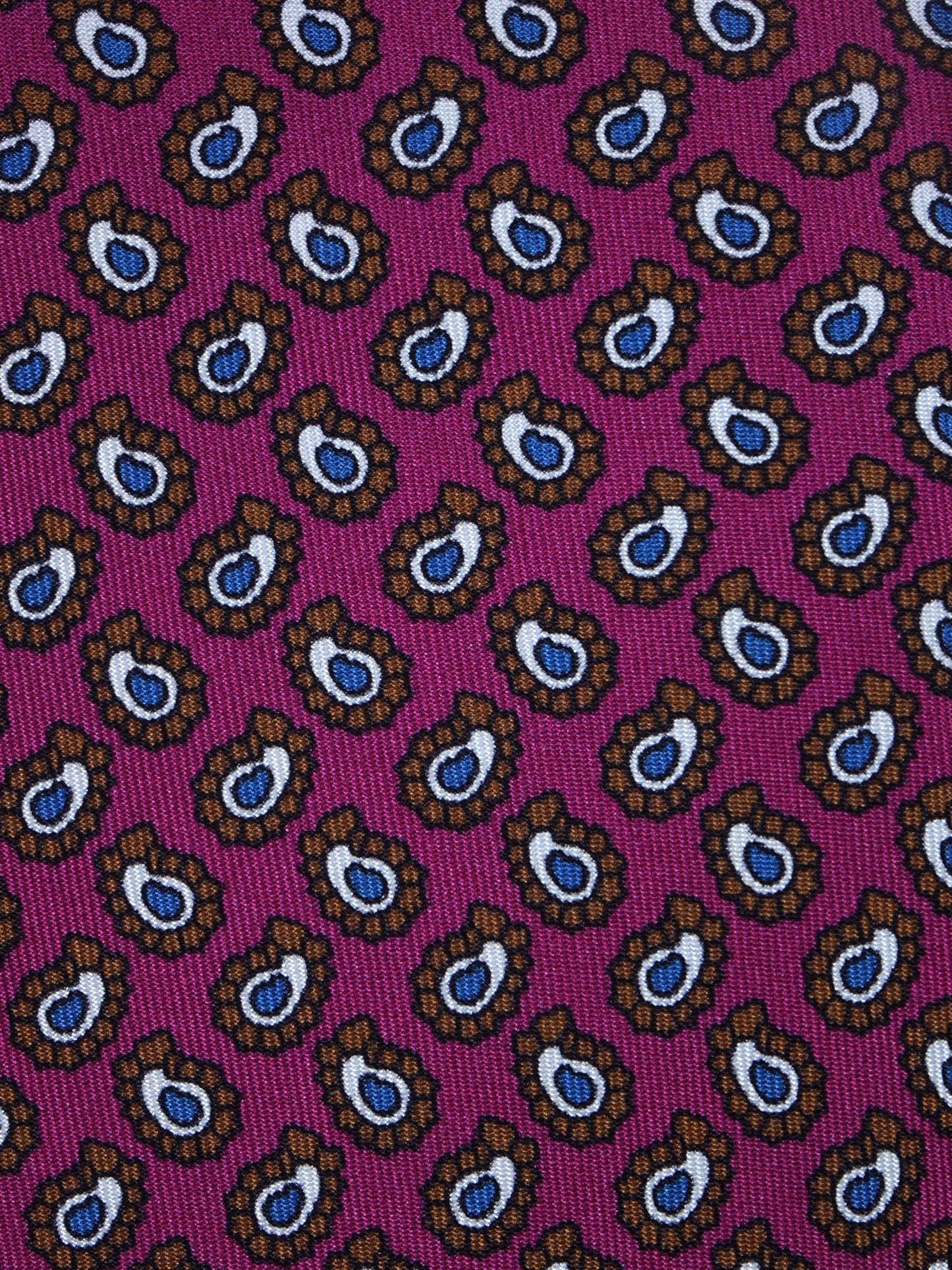 Lilac Tie 3 Folds BARDOT in Printed Silk