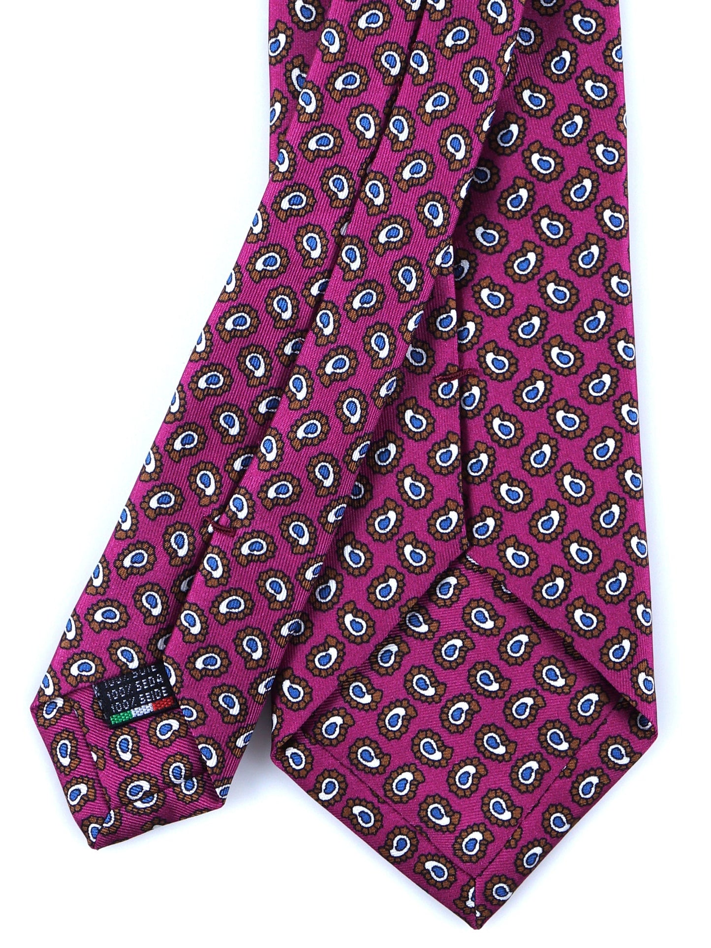 Lilac Tie 3 Folds BARDOT in Printed Silk