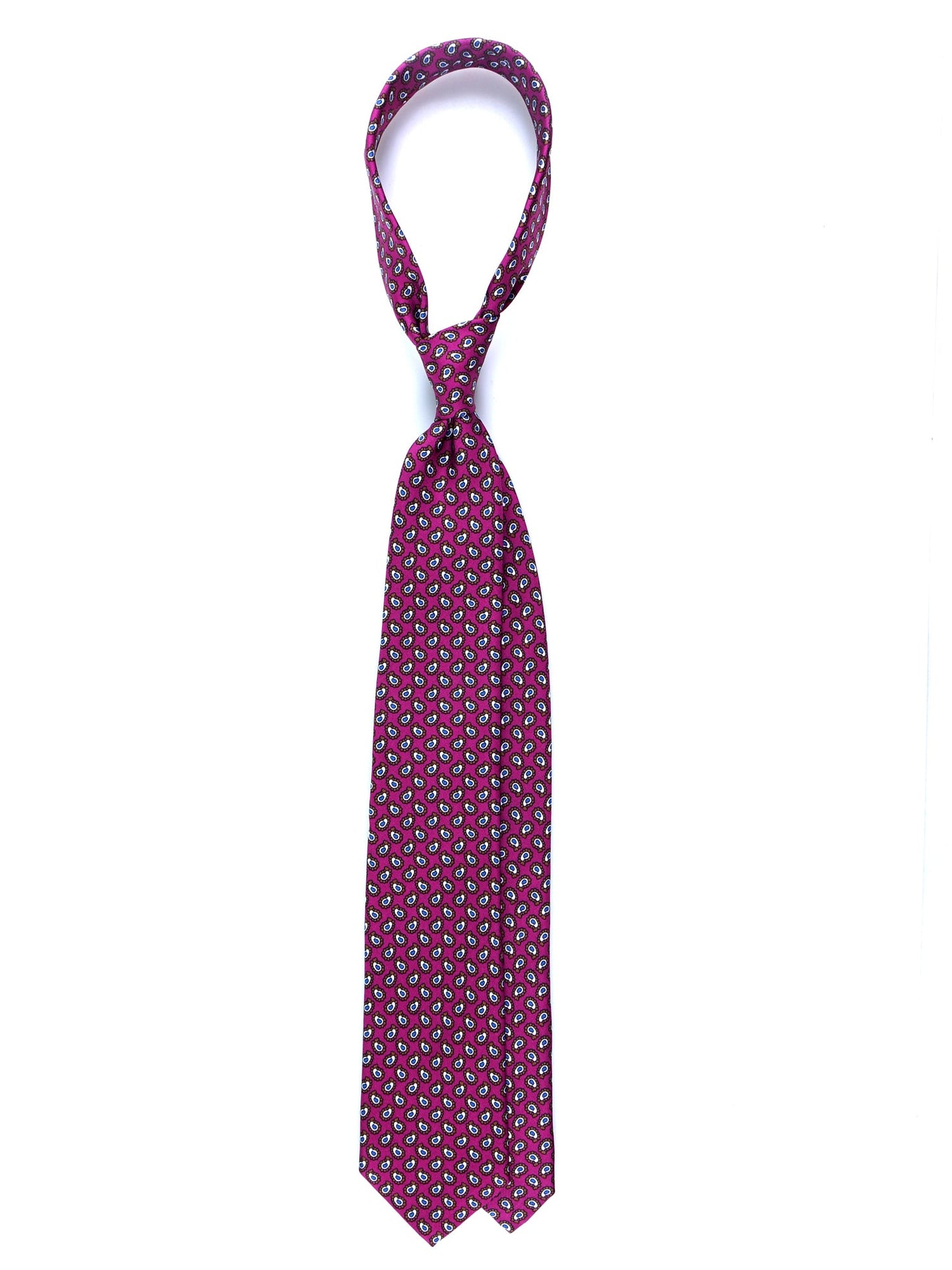 Lilac Tie 3 Folds BARDOT in Printed Silk
