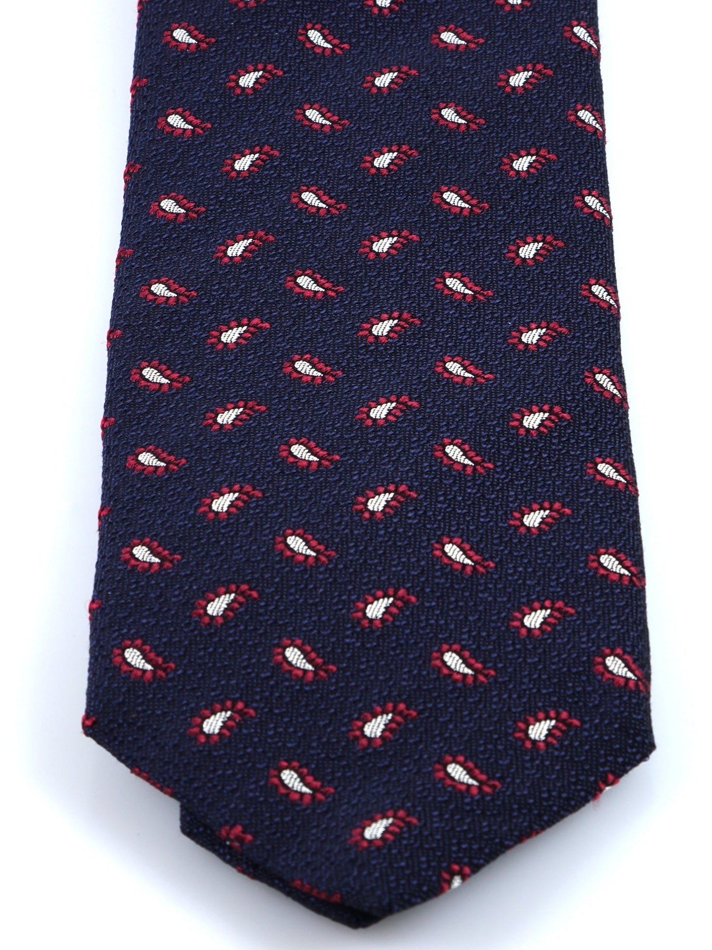 Dark Blue 3 Fold Silk/Cotton Tie VALENTIA