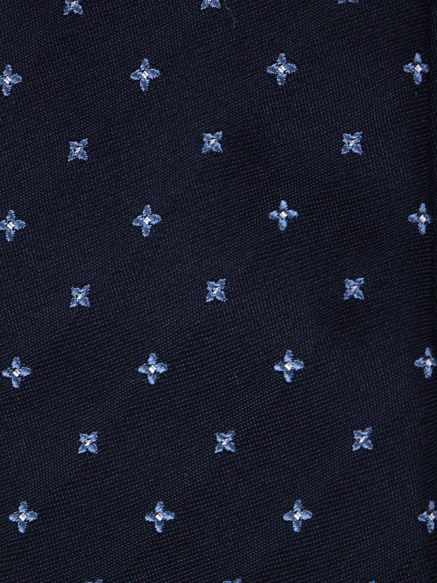 Dark Blue 3 Fold Silk/Cotton Tie MARTIN