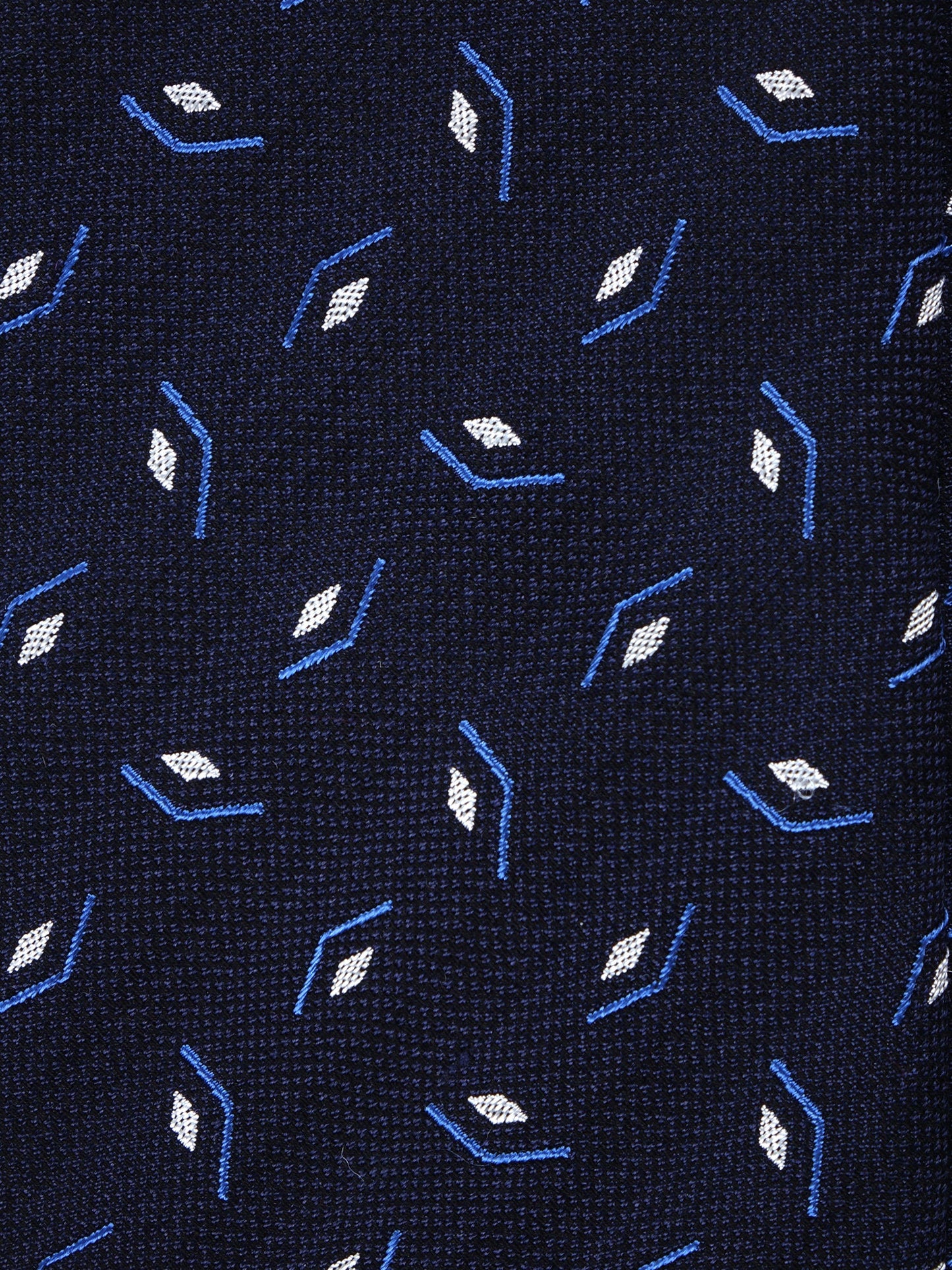 Dark Blue 3 Fold Silk/Cotton Tie GALACE