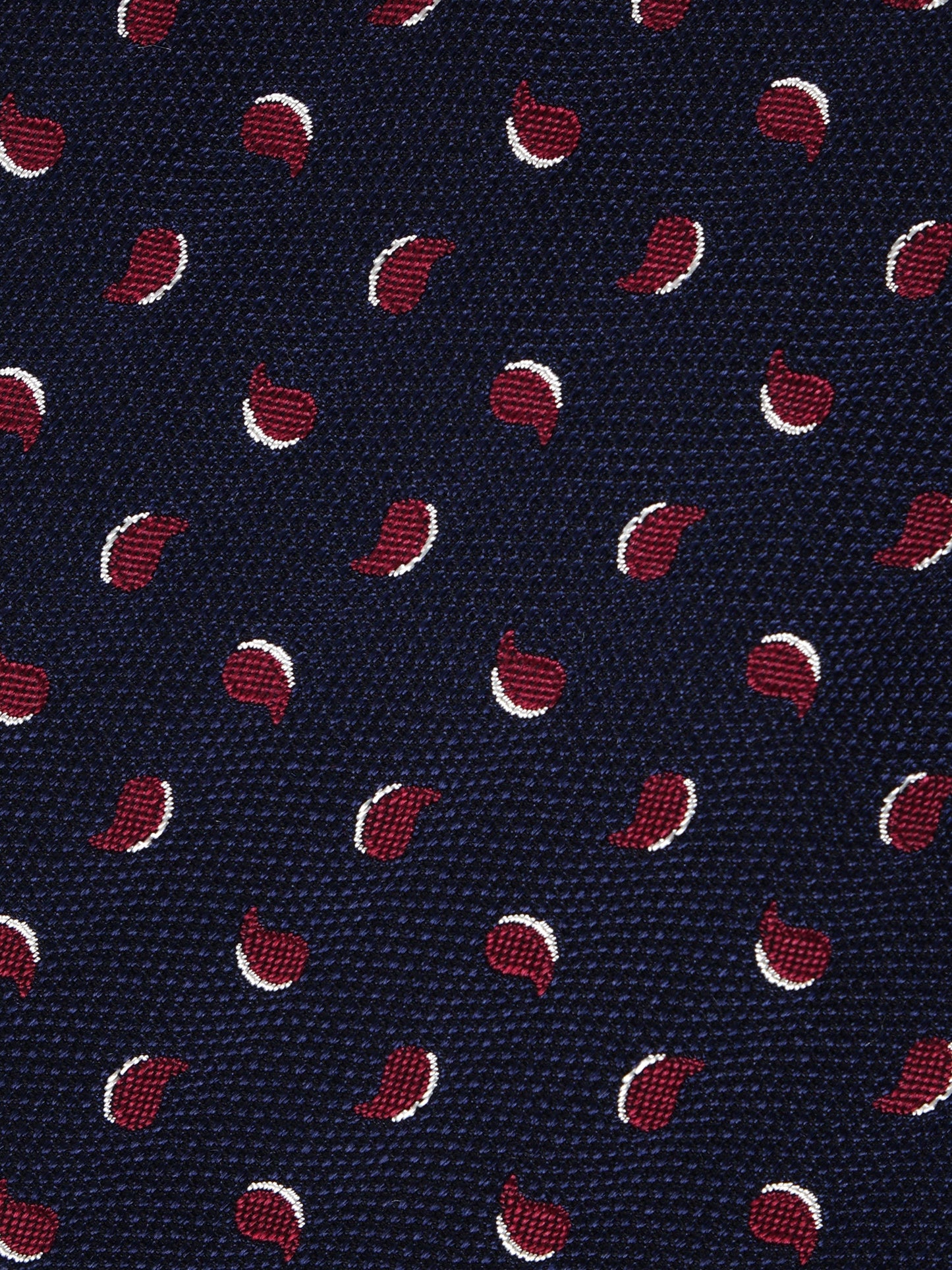 Dark Blue 3 Fold Silk/Cotton Tie LEILA