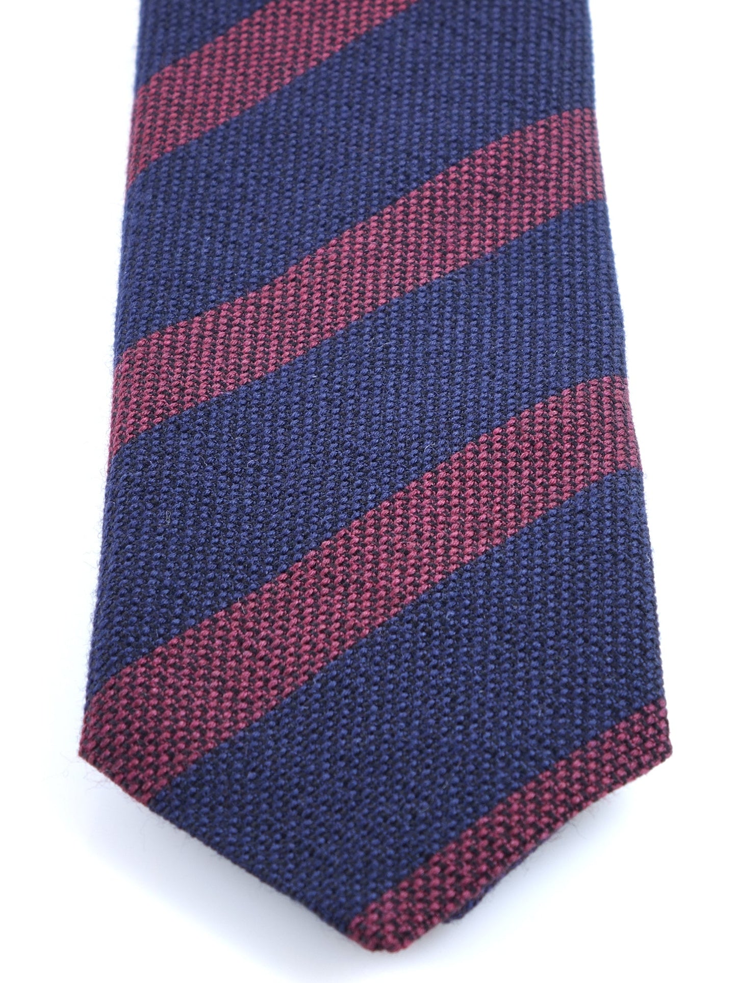 Dark Blue 3 Fold Wool/Silk Tie WILLOW