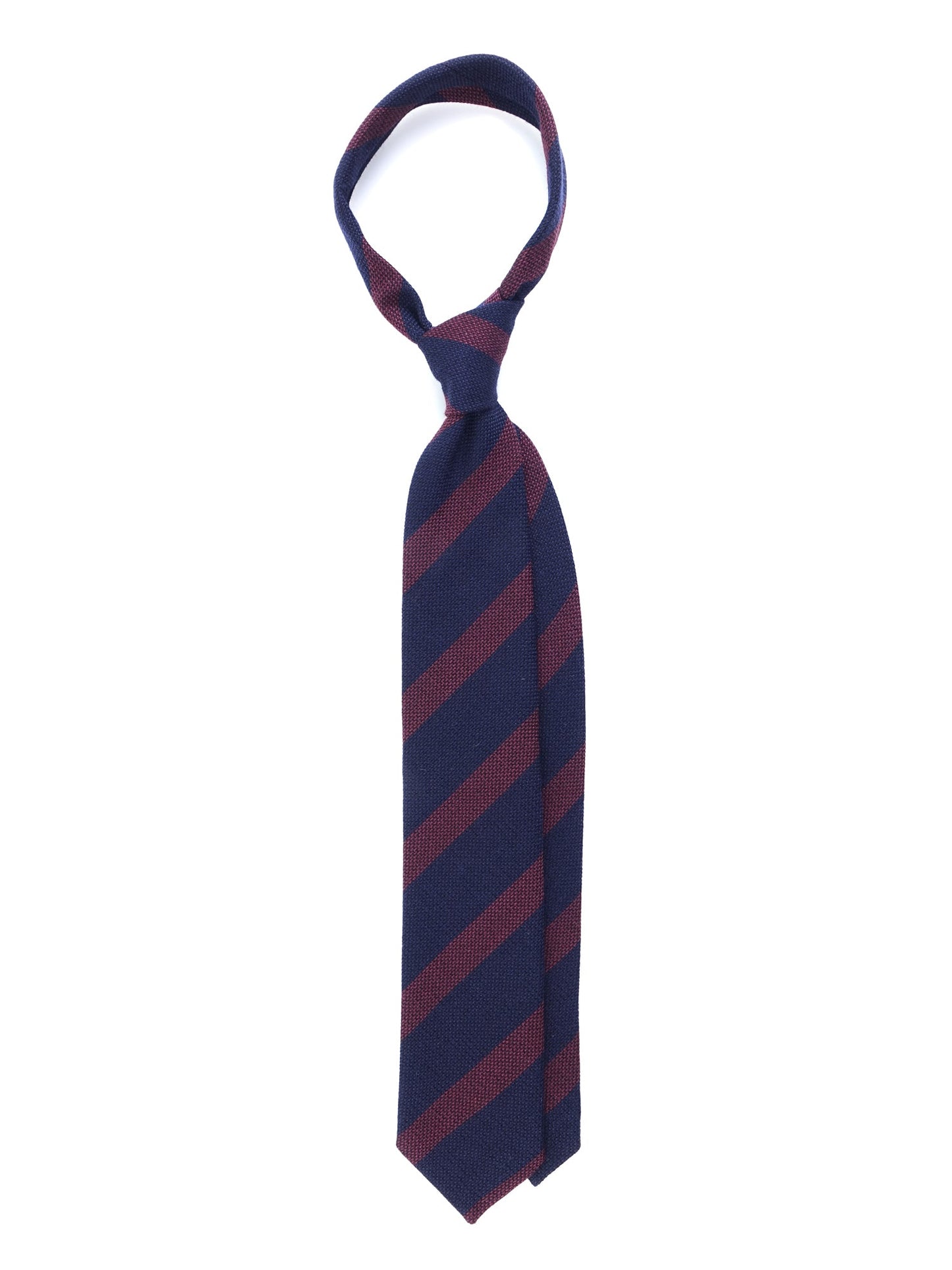 Dark Blue 3 Fold Wool/Silk Tie WILLOW