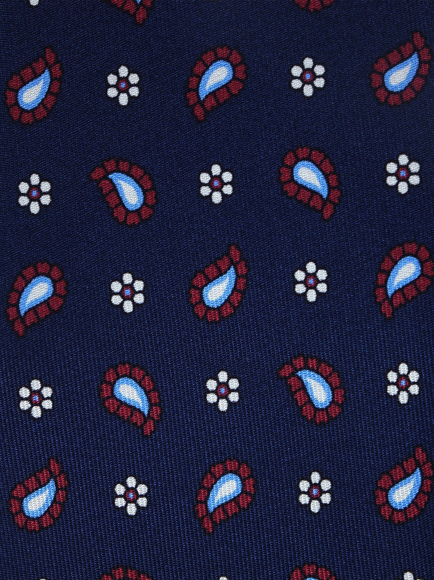 Blue Tie 3 Folds ESTER in Printed Silk