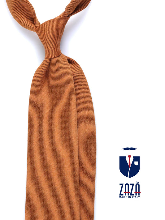Orange 3 Fold TINA Tie in wool/silk