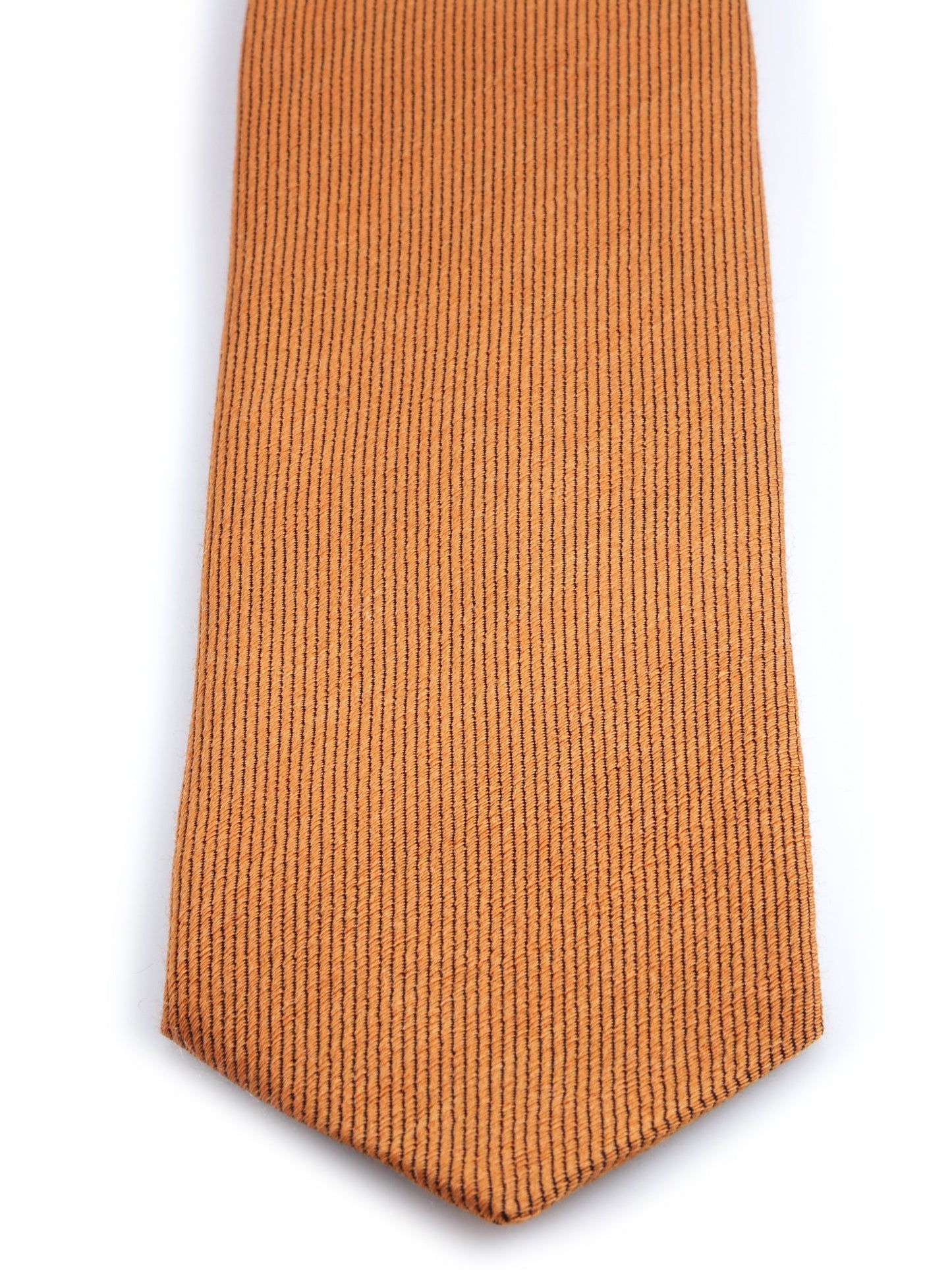 Orange 3 Fold TINA Tie in wool/silk