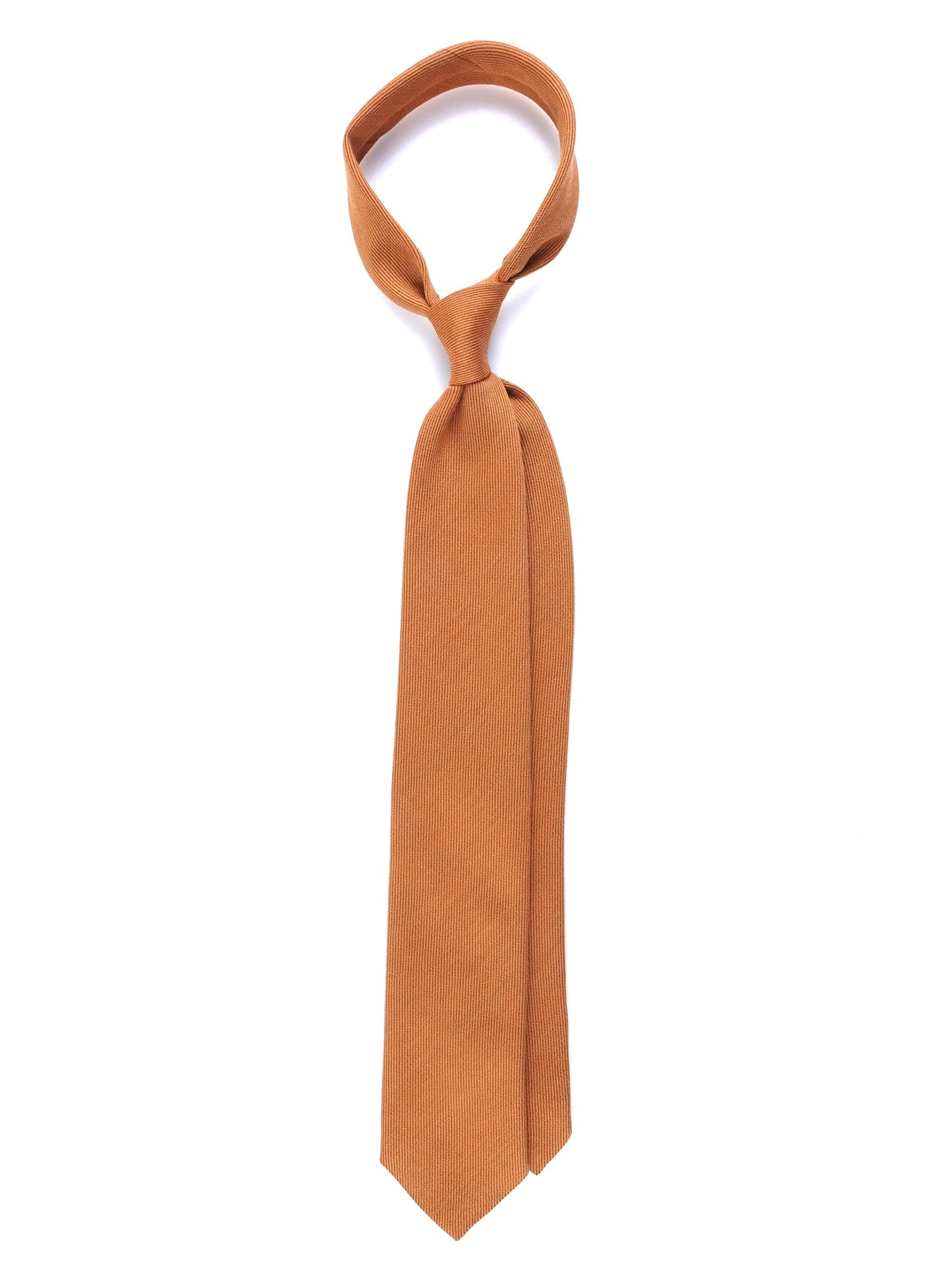 Orange 3 Fold TINA Tie in wool/silk