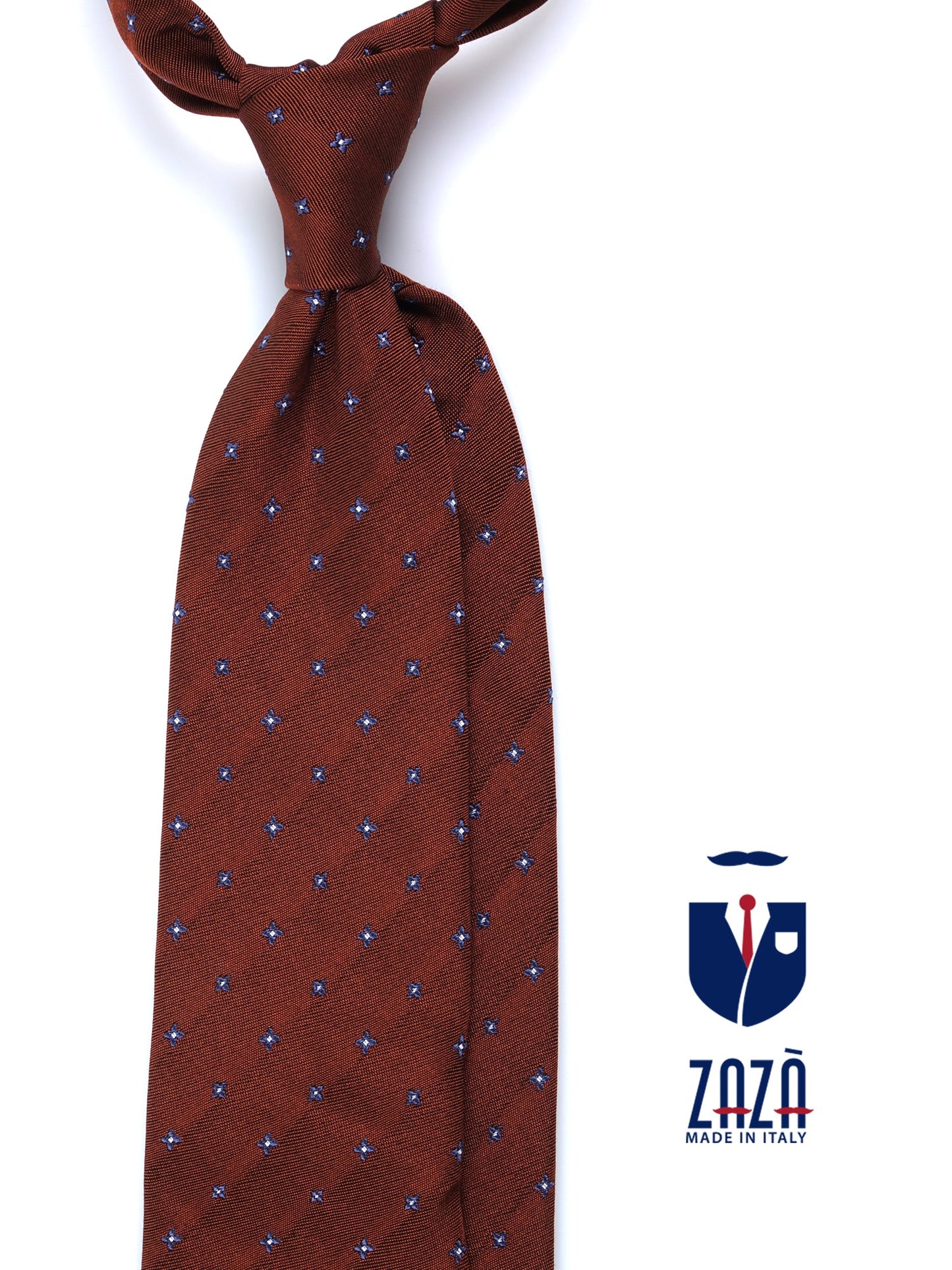 Rust 3 Fold Silk/Cotton Tie MARTIN