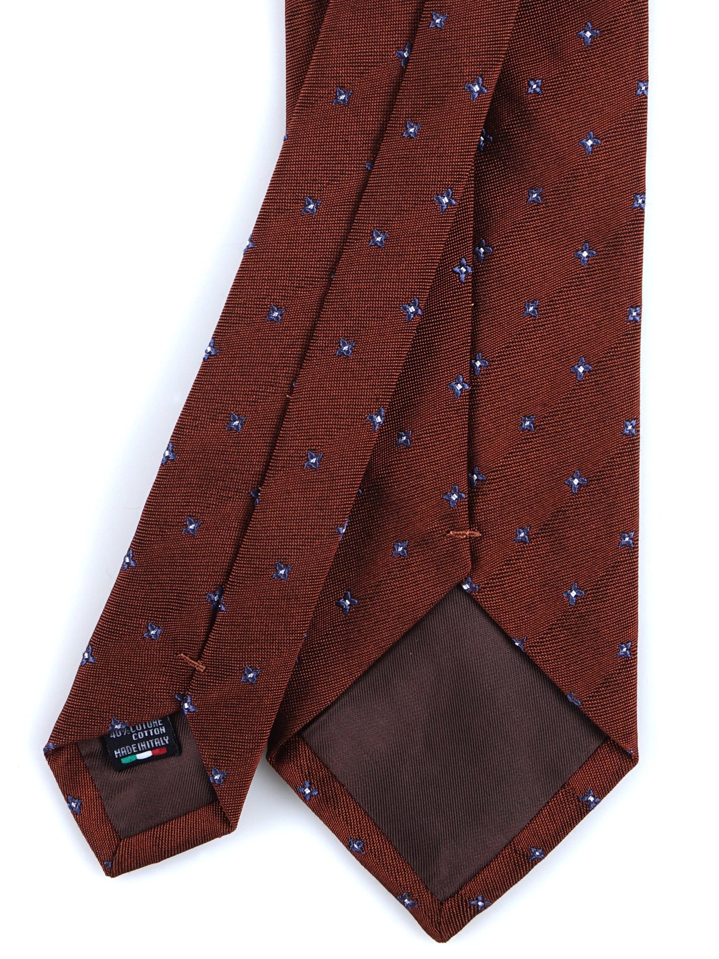 Rust 3 Fold Silk/Cotton Tie MARTIN