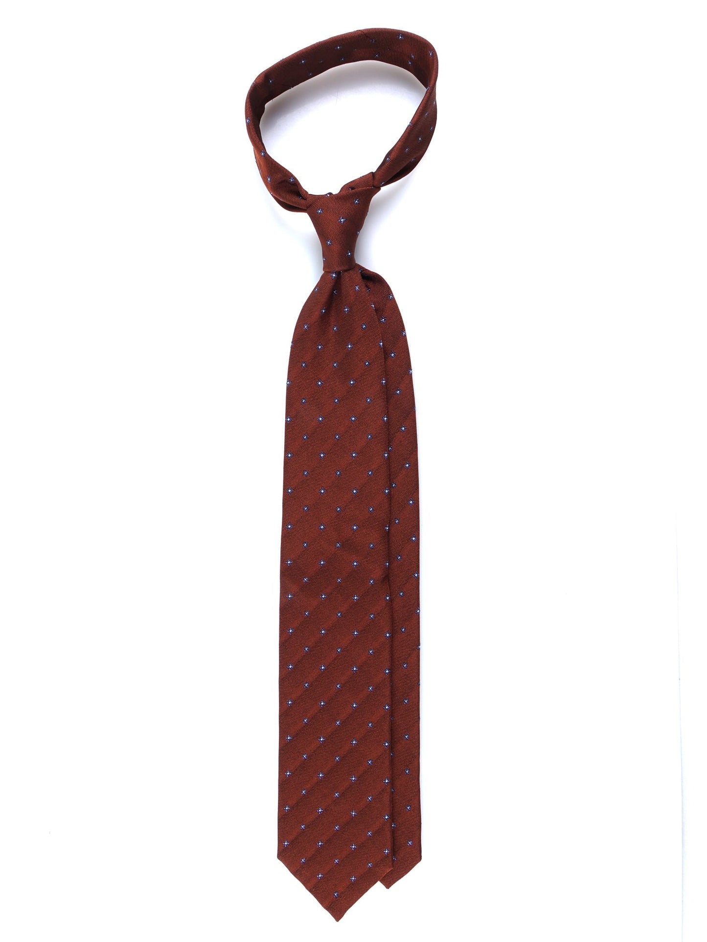 Rust 3 Fold Silk/Cotton Tie MARTIN