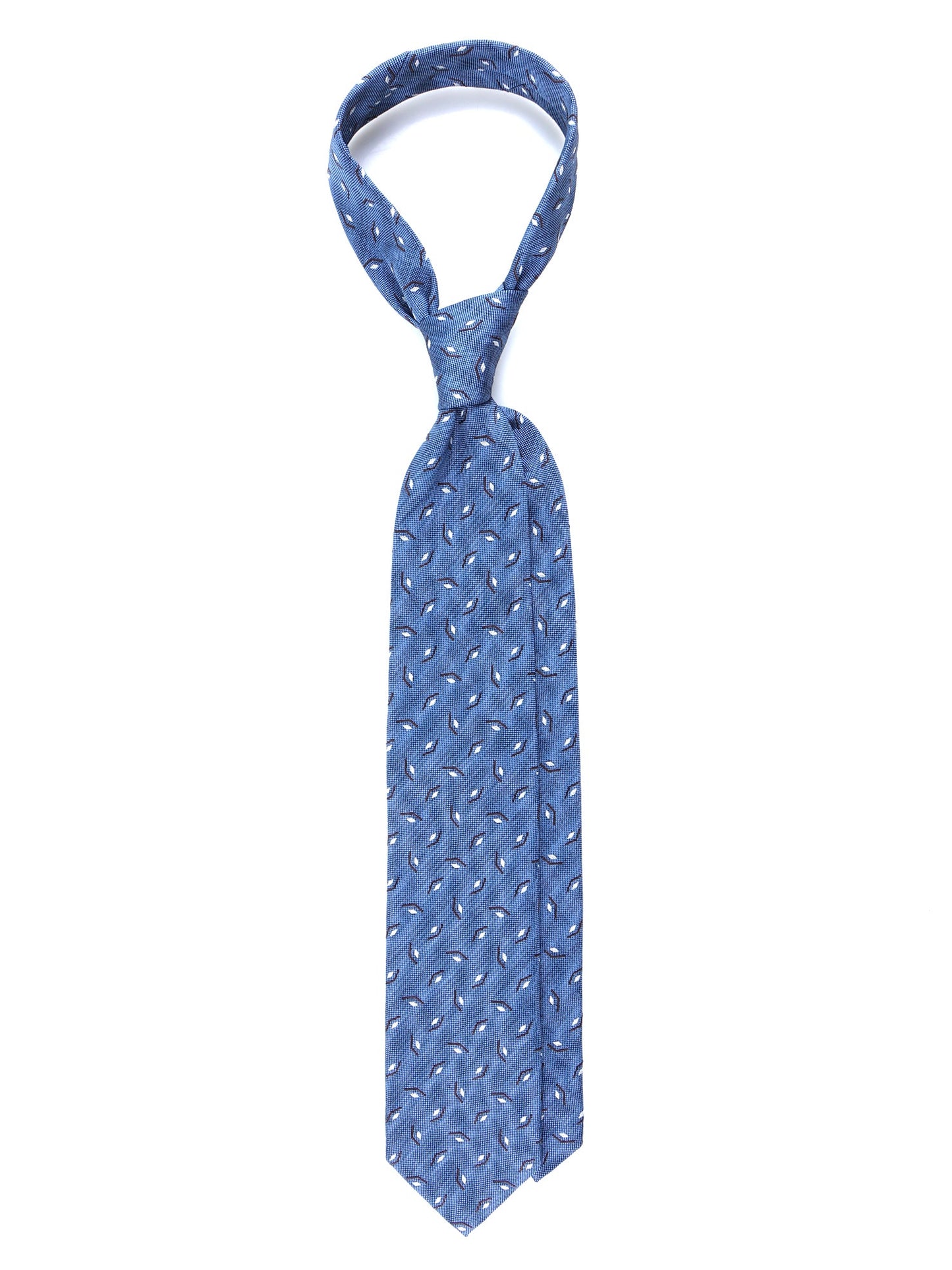 3 Fold Light Blue Silk/Cotton Tie GALACE