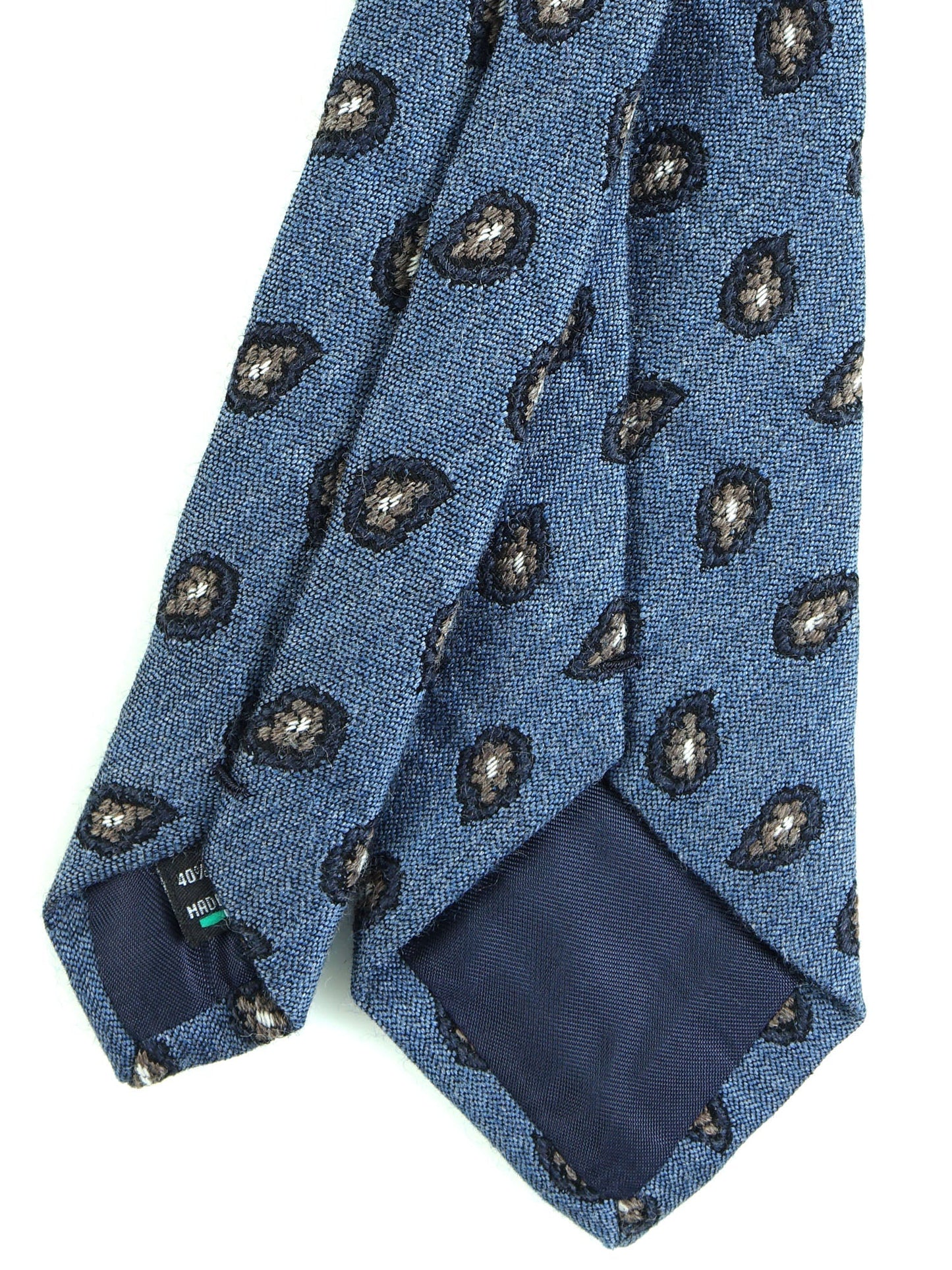 Light Blue 3 Fold Silk/Cotton Tie VARESE