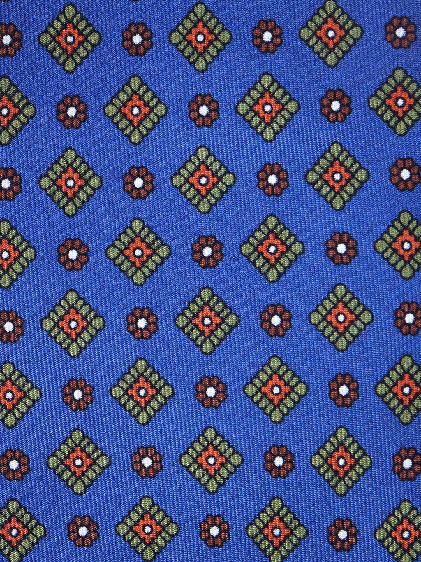Light Blue 3 Folds MARGY Printed Silk Tie