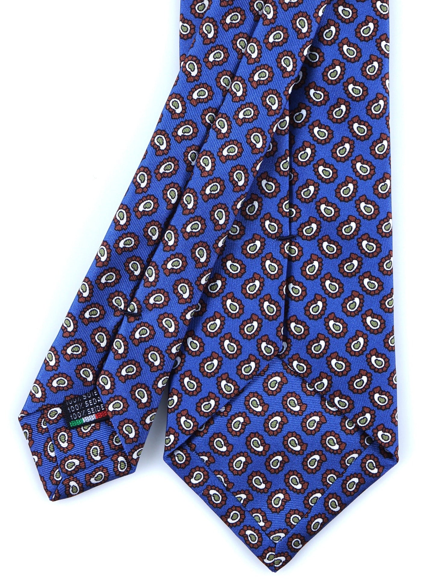 Light Blue 3 Folds BARDOT Printed Silk Tie