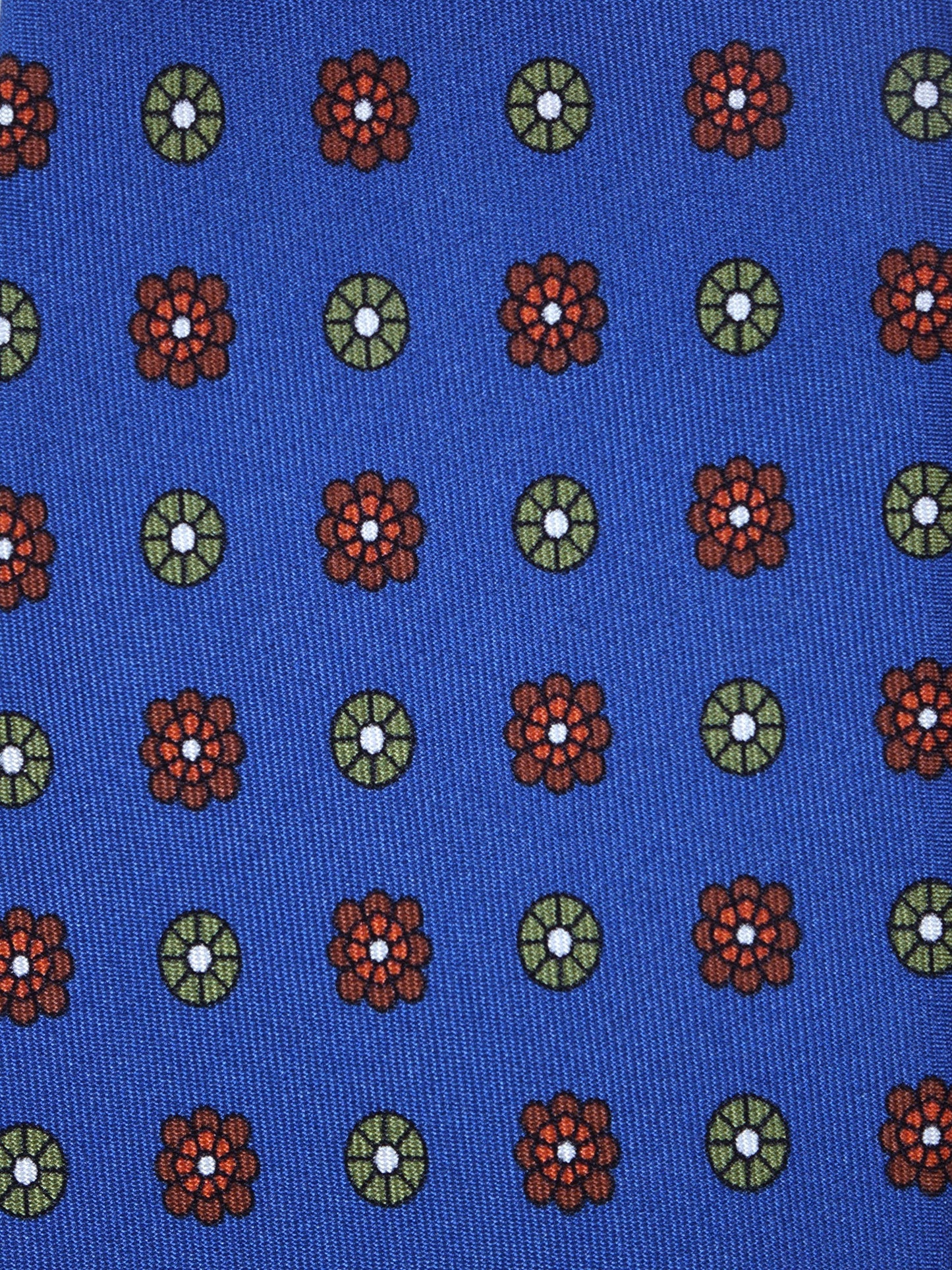 Light blue 3 Folds VALERY printed silk tie