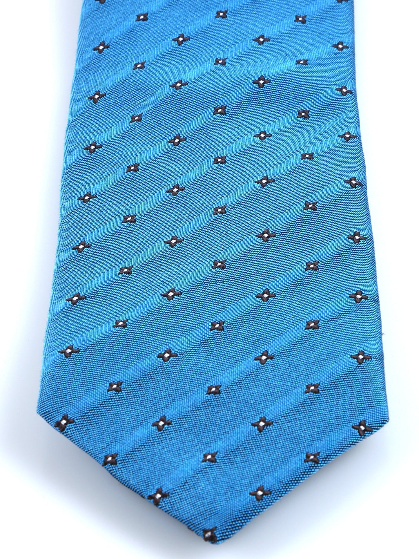 Turquoise 3 folds Silk/Cotton Tie MARTIN