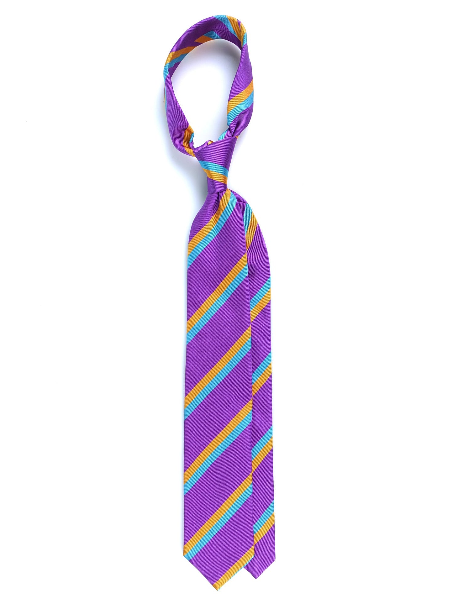 Purple 3 Folds NADIA Tie in Jacquard Silk