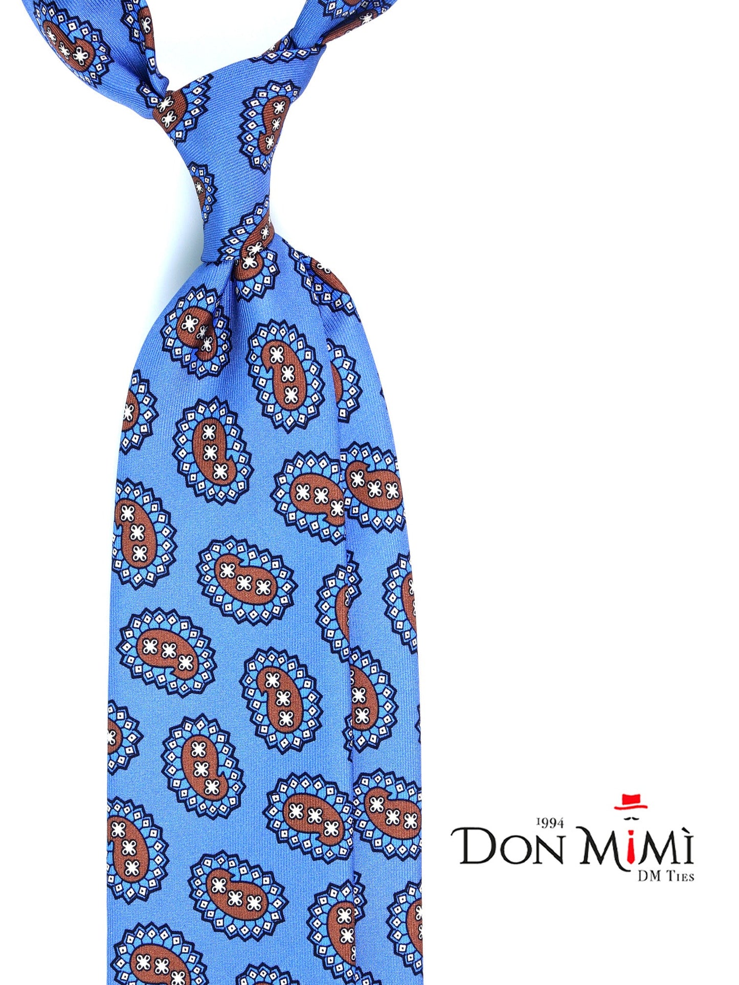 Blue Avion 3 Folds HERITAGE Silk Tie