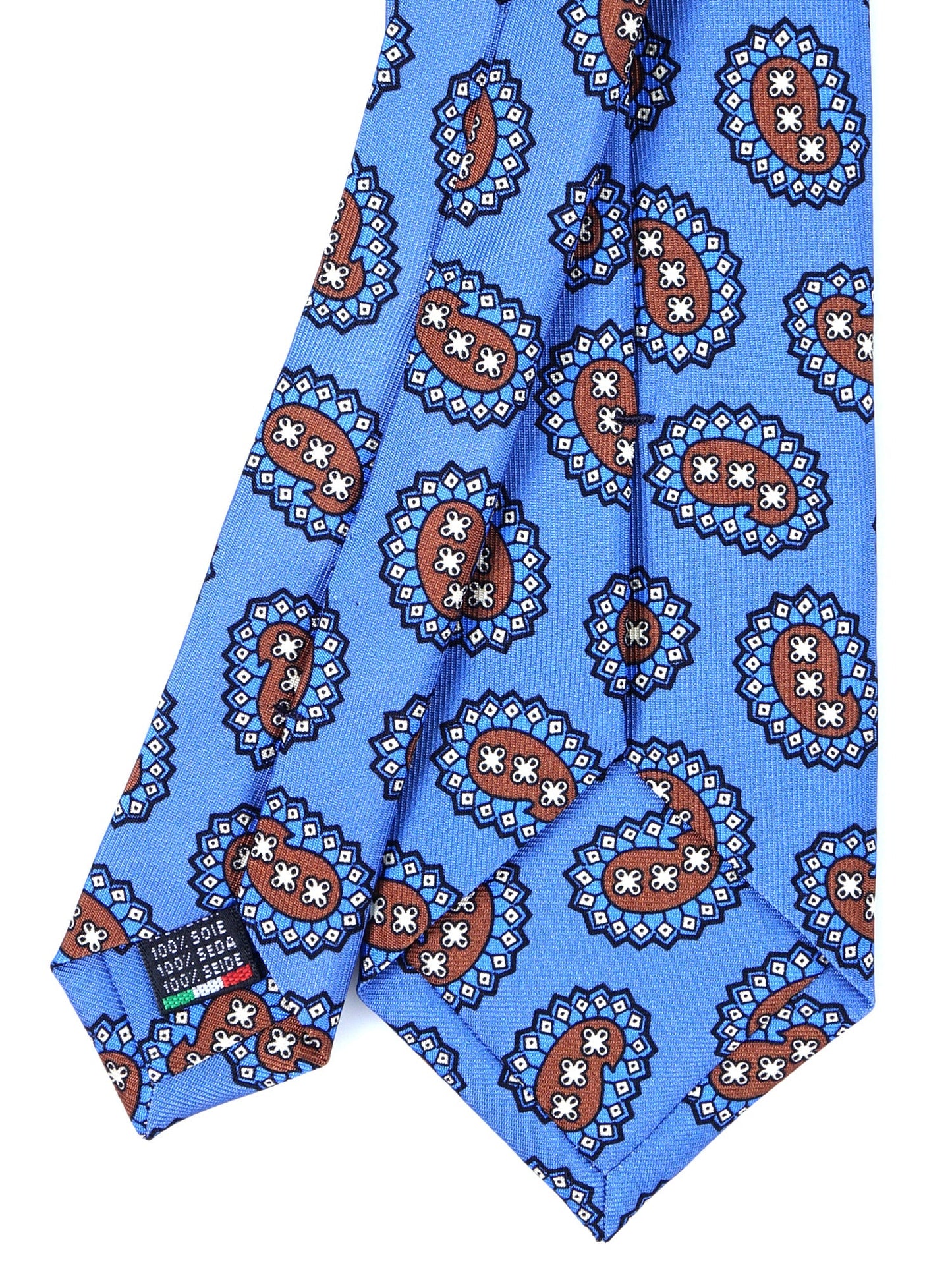 Blue Avion 3 Folds HERITAGE Silk Tie