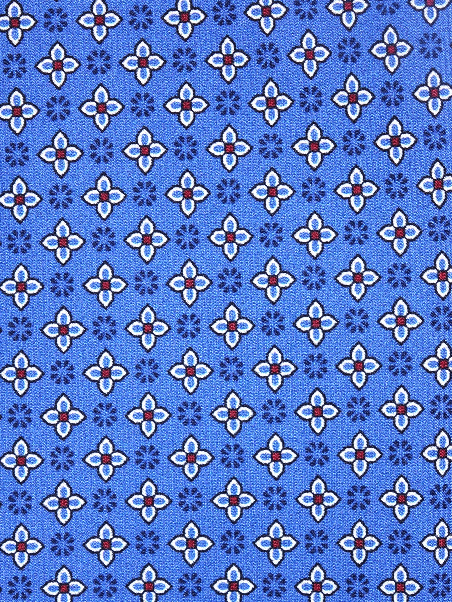 Blue Airplane Tie 3 Folds GASPACE in Printed Silk