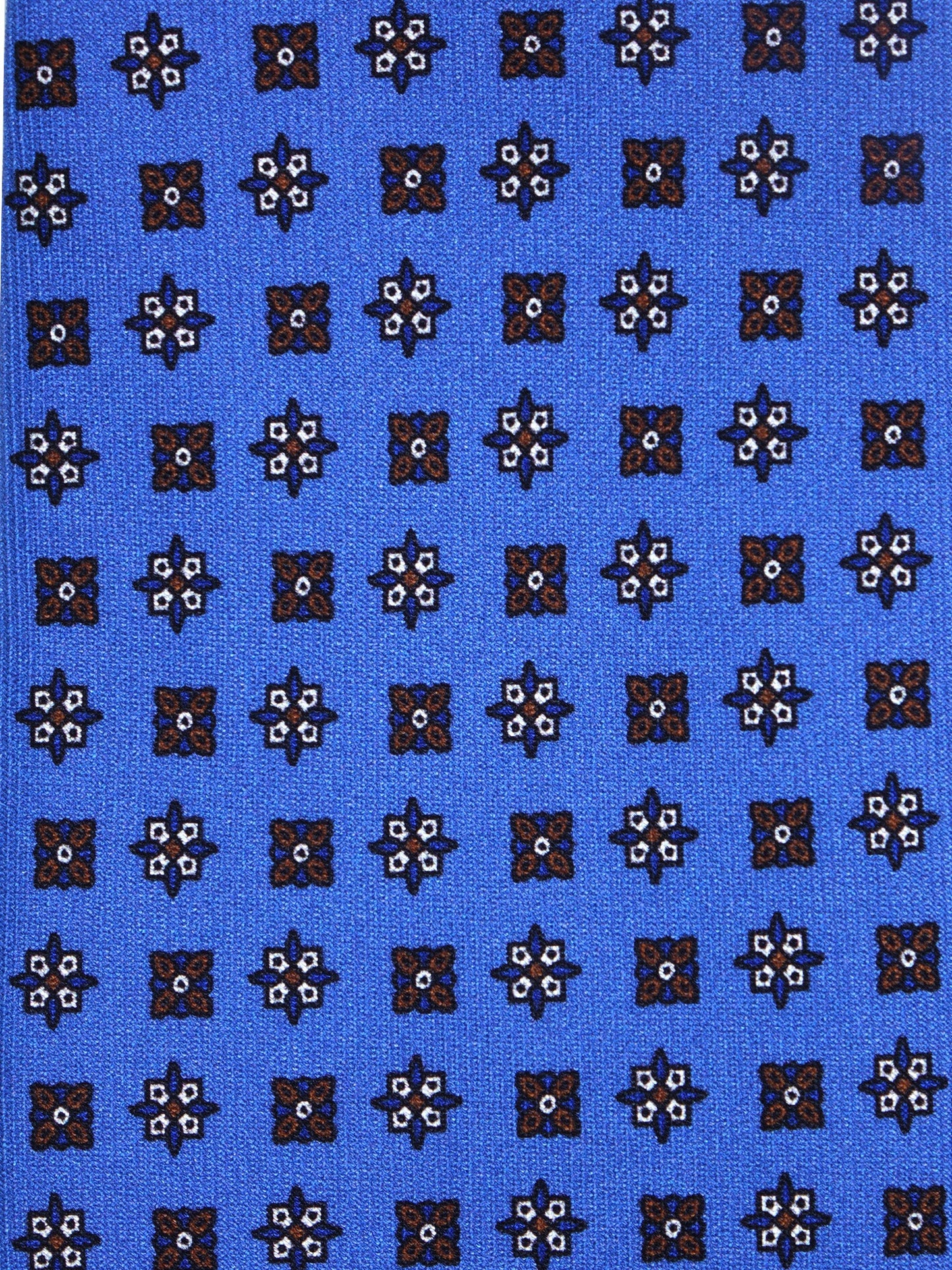 Air Blue Tie 3 Folds PAMELA in Printed English Silk