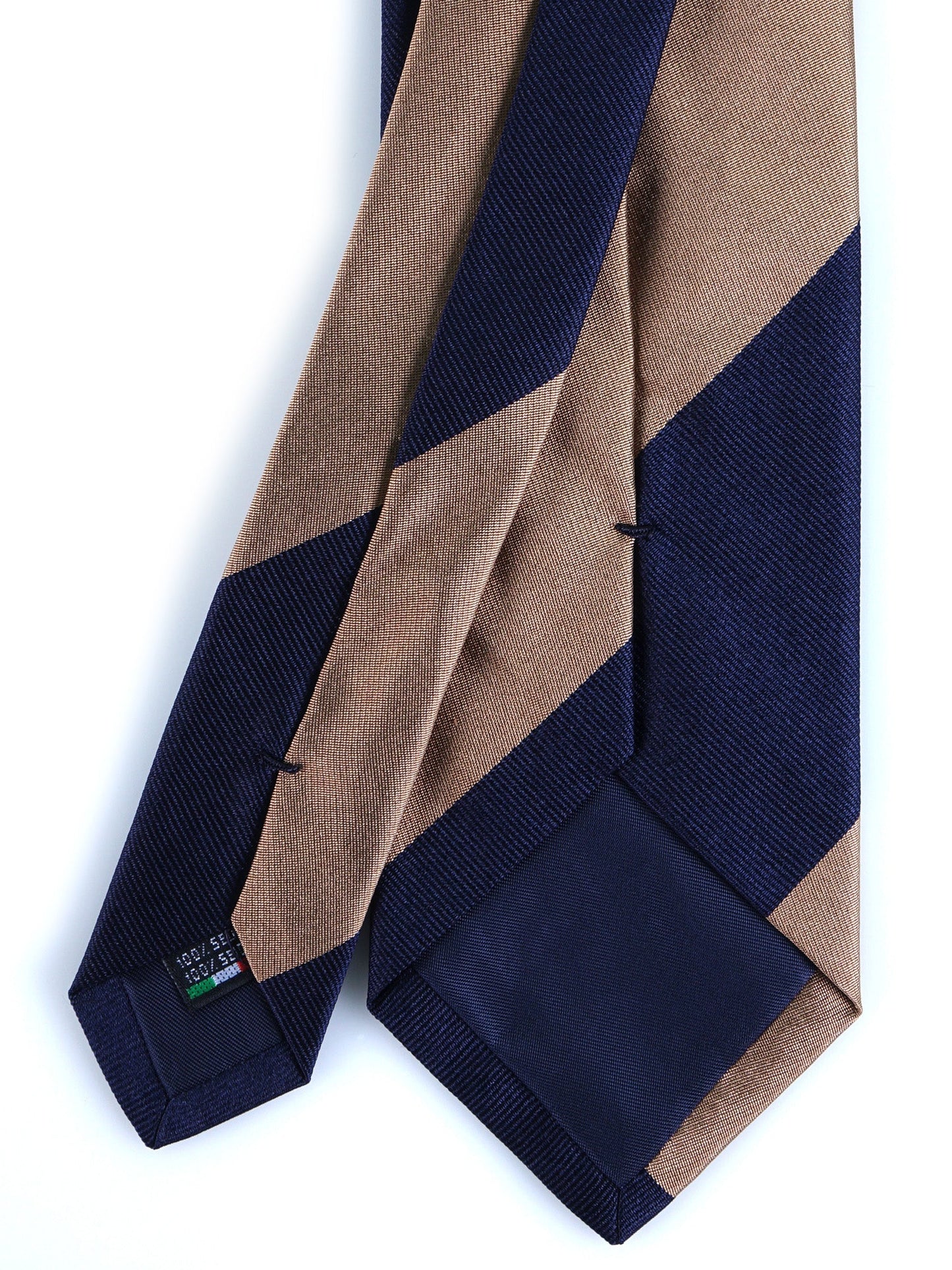 3 Fold beige silk Woven tie PAOLA