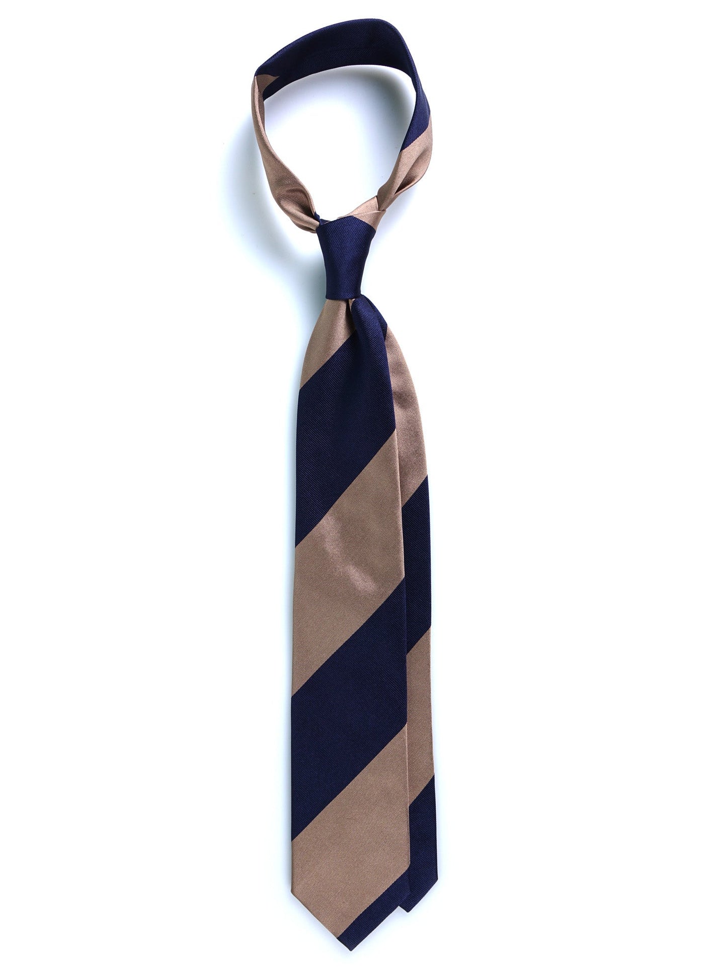 3 Fold beige silk Woven tie PAOLA