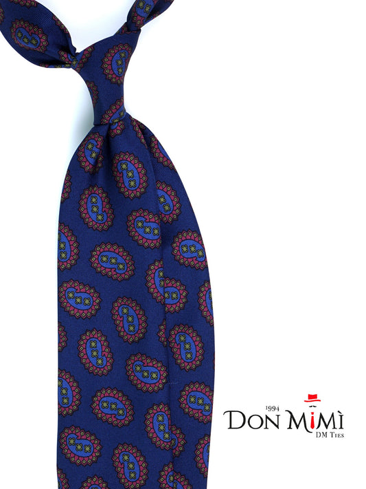 Blue/Avion 3 Folds HERITAGE Silk Printed Tie