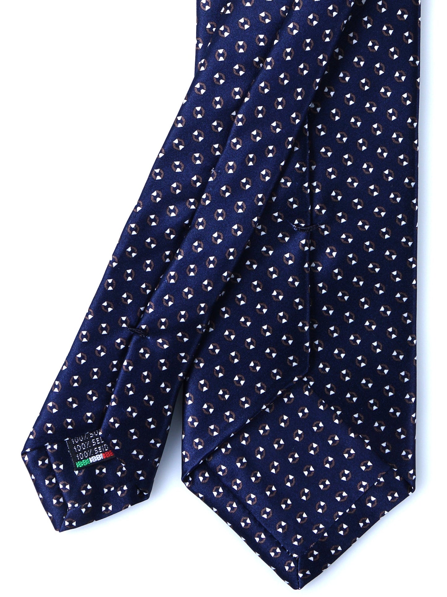Blue/Grey 3 Fold SHILLA Satin Printed Tie
