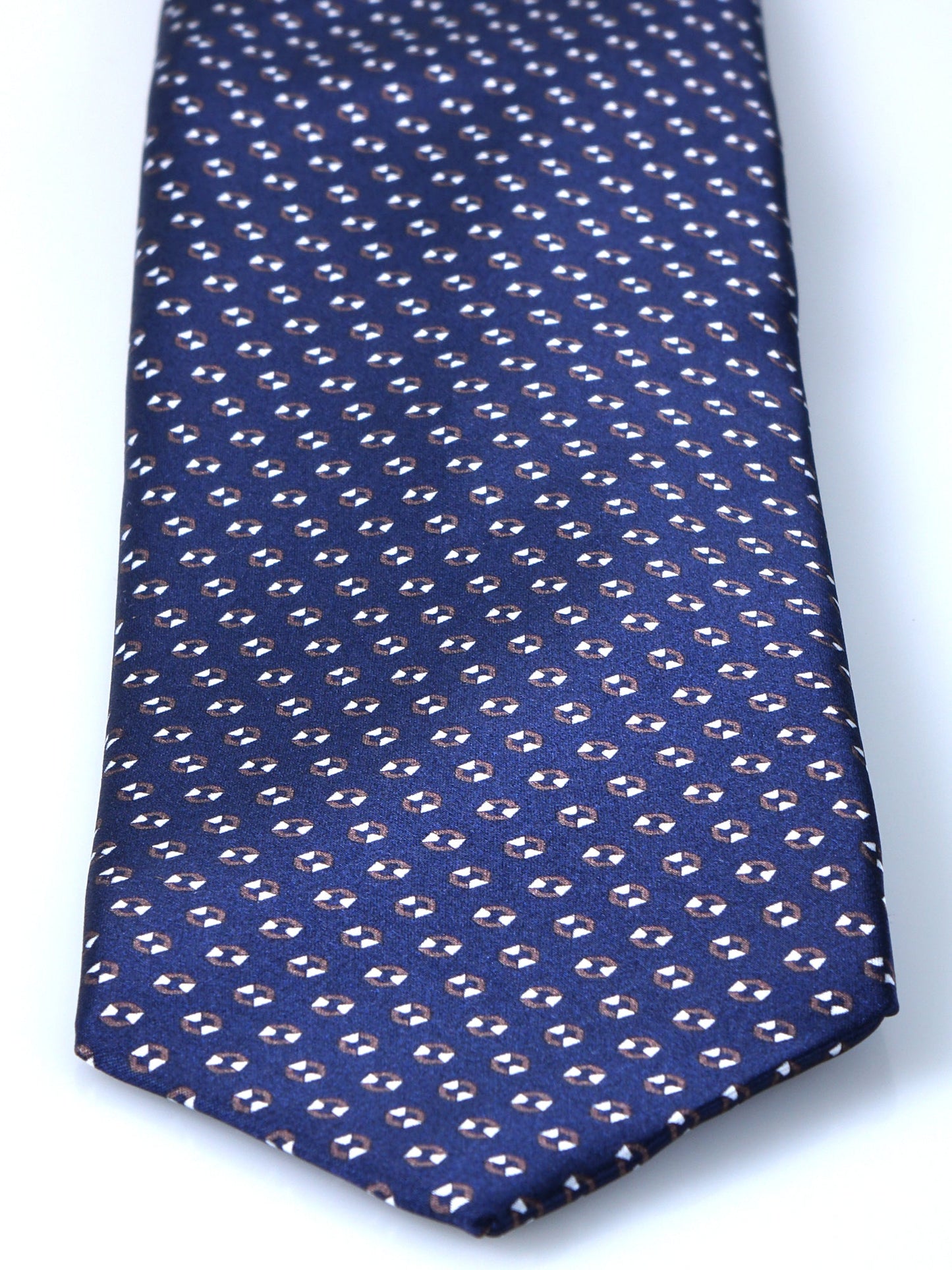 Blue/Grey 3 Fold SHILLA Satin Printed Tie