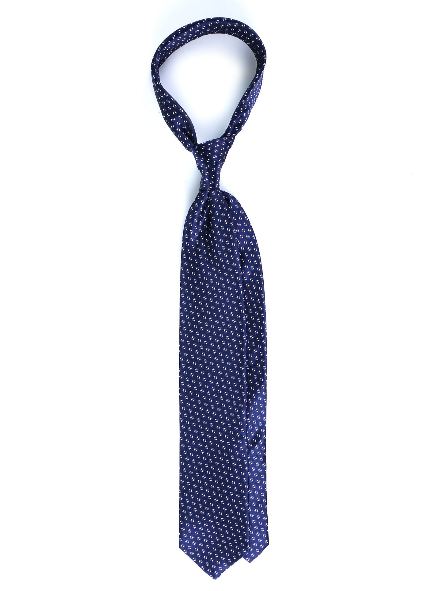 Blue/Grey 3 Fold SHILLA Satin Printed Tie