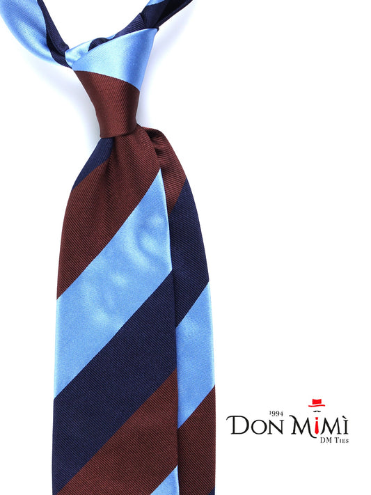 Brown 3 Fold Silk Woven Tie DINA