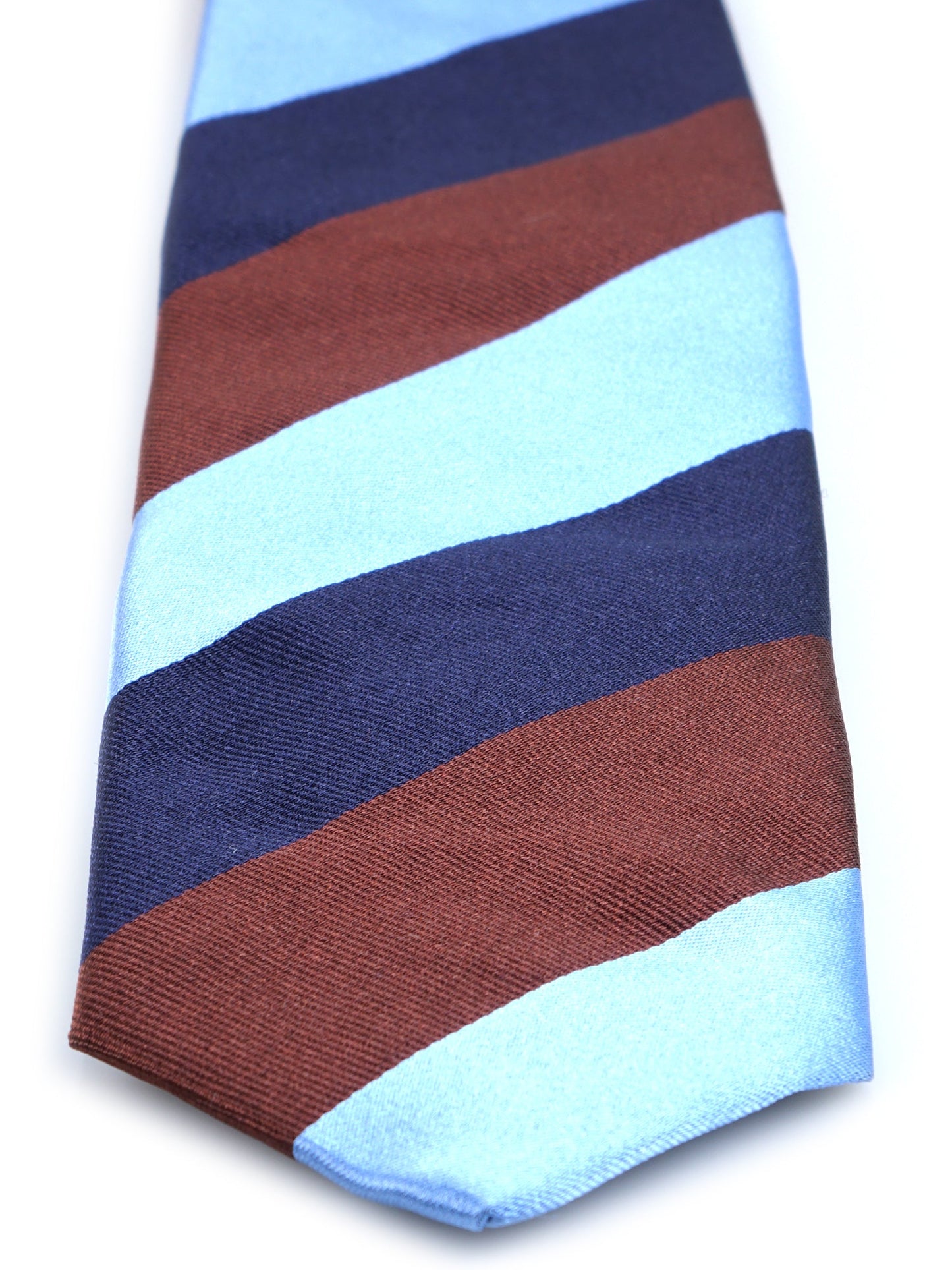 Brown 3 Fold Silk Woven Tie DINA