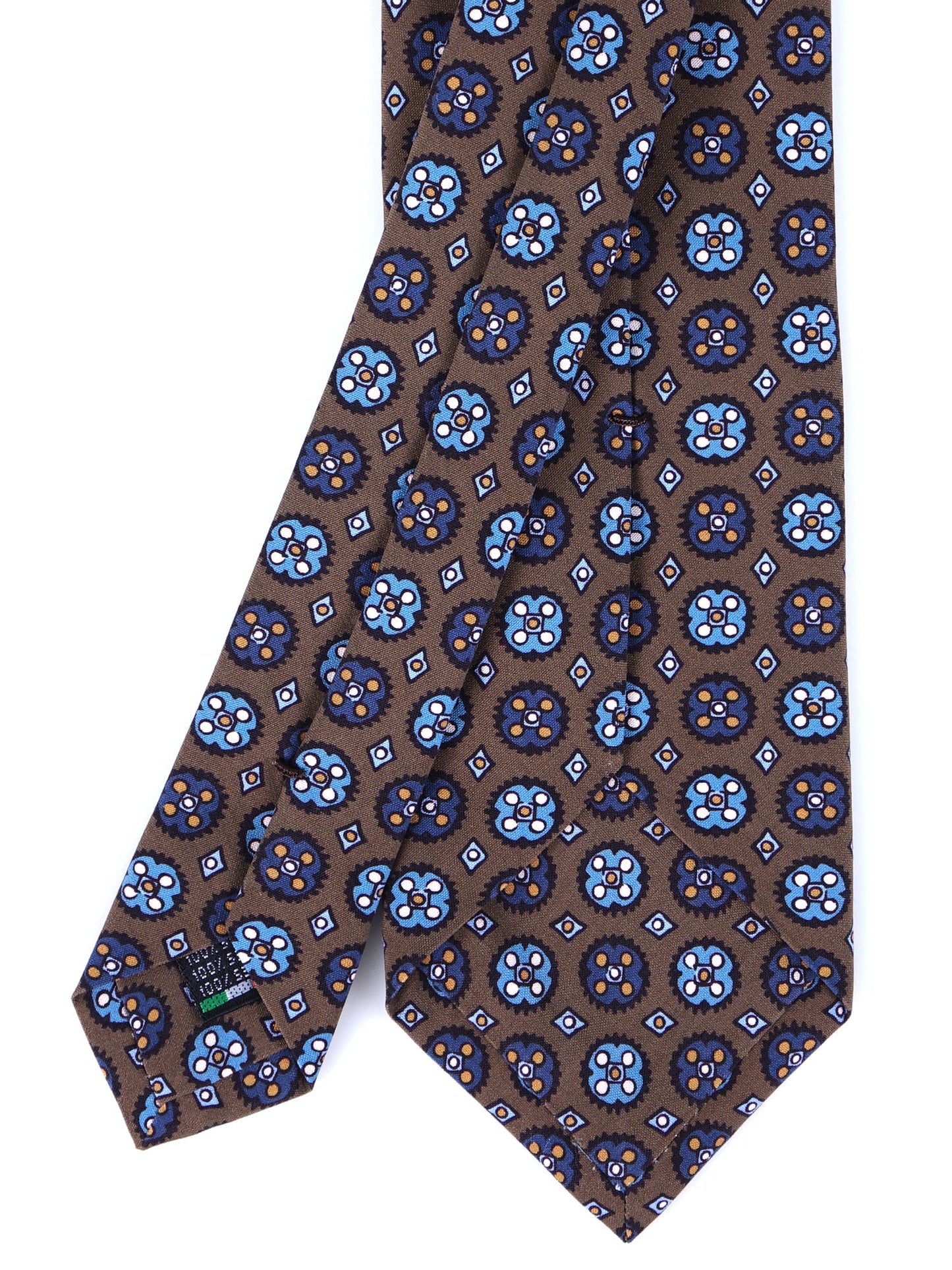 Brown Tie 3 Folds CORLETO in Italian Madder Silk