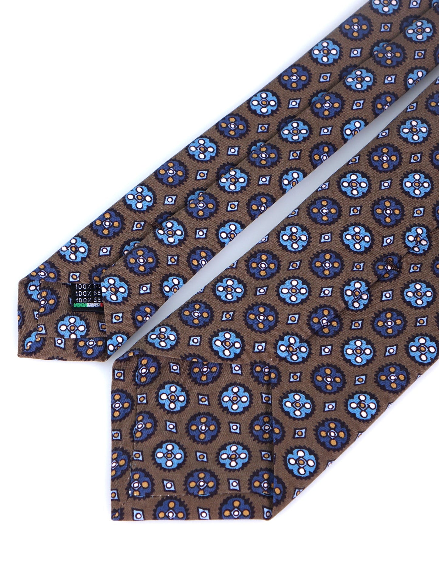 Brown Tie 3 Folds CORLETO in Italian Madder Silk