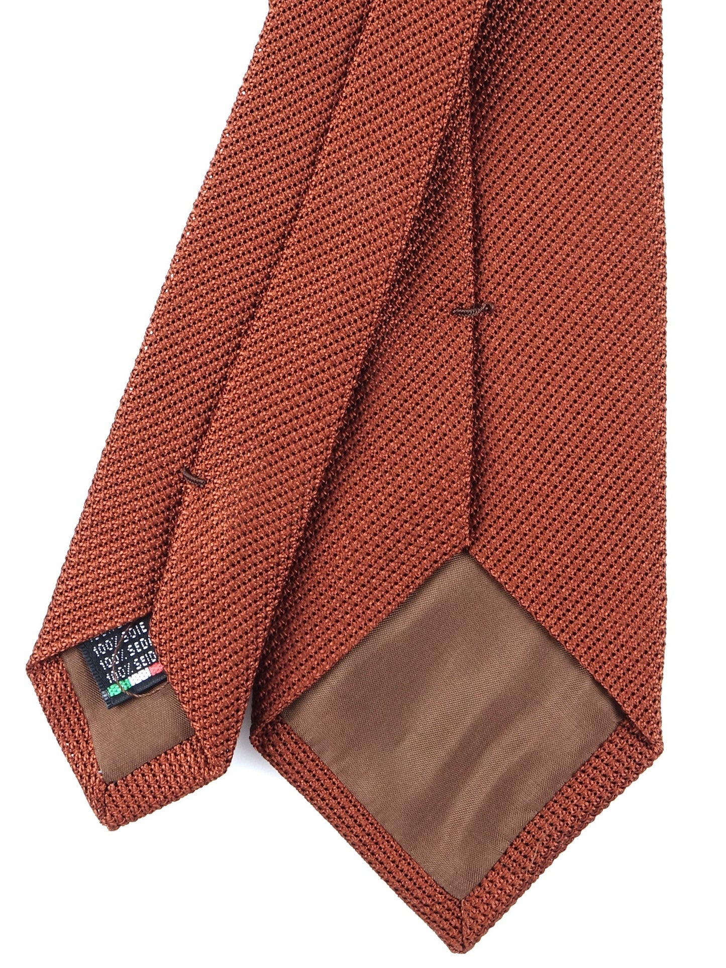 Light Brown 3 Folds Tie in grenadine silk with English Loop ONICE