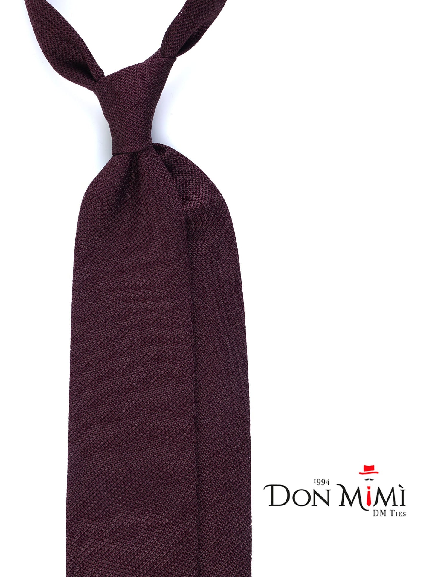 3 fold tie ONICE Bordeaux silk genadine