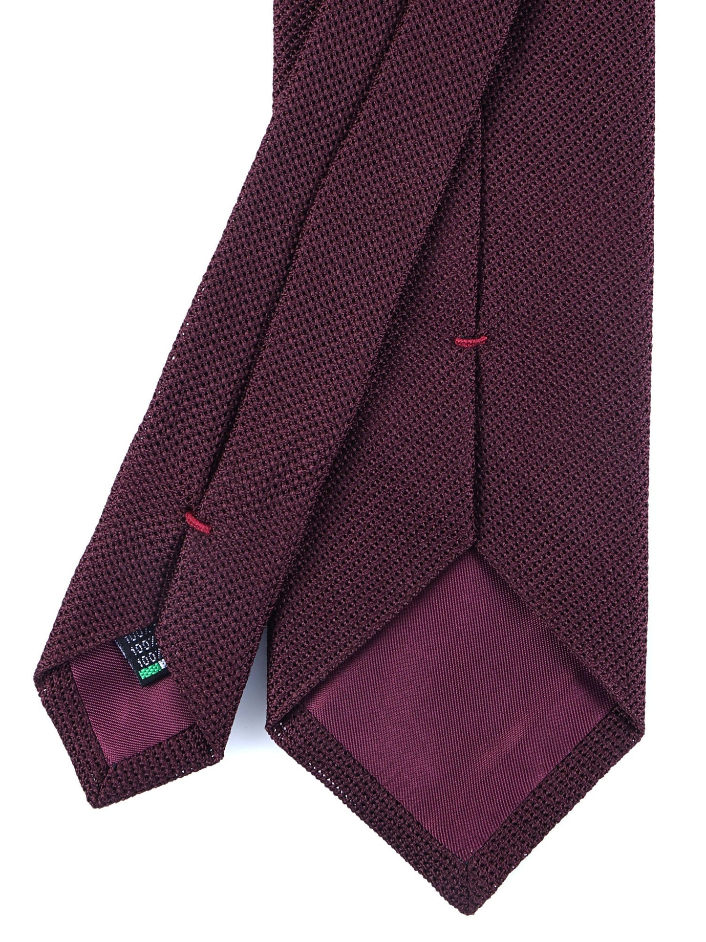 3 fold tie ONICE Bordeaux silk genadine